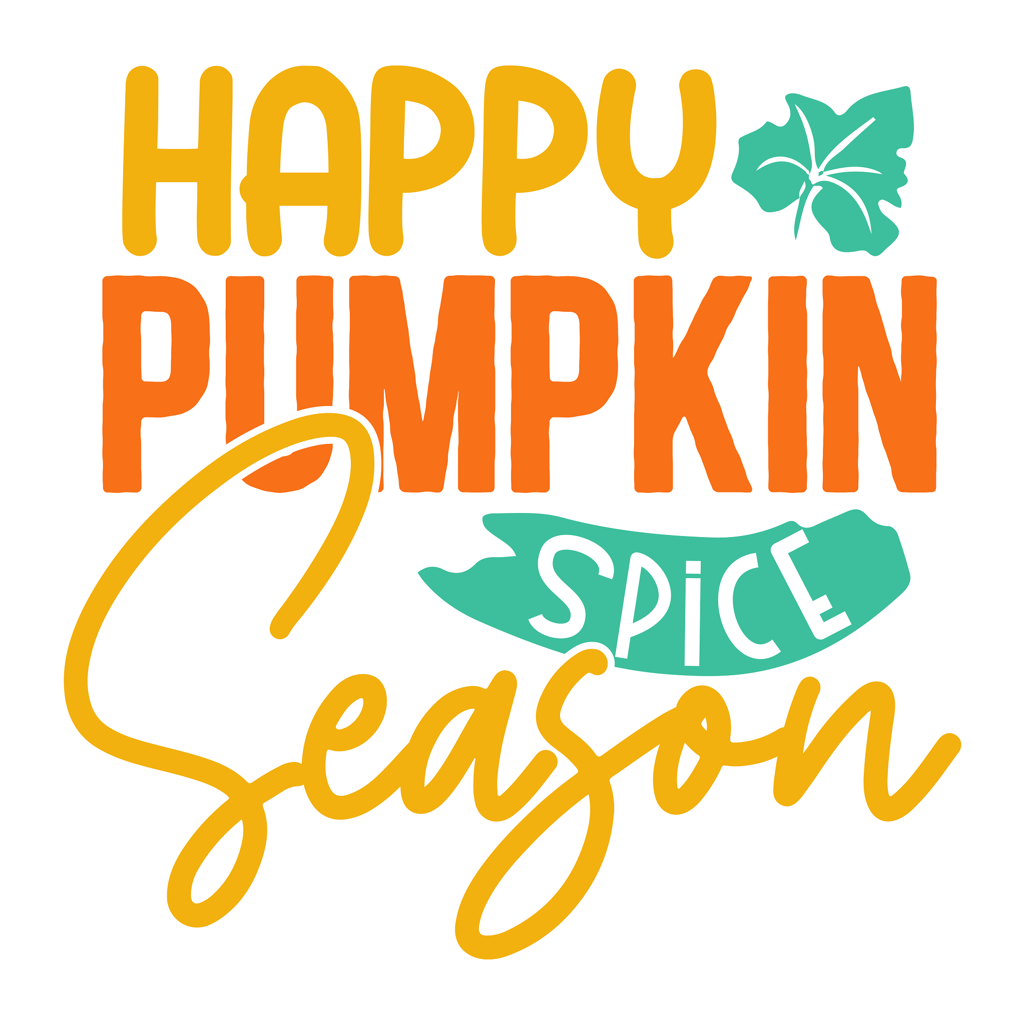 Inspirational Quote Happy Pumpkin Spice Season Beautiful Gift Motivational Sticker Vinyl Decal Motivation Stickers- 5" Vinyl Sticker Waterproof