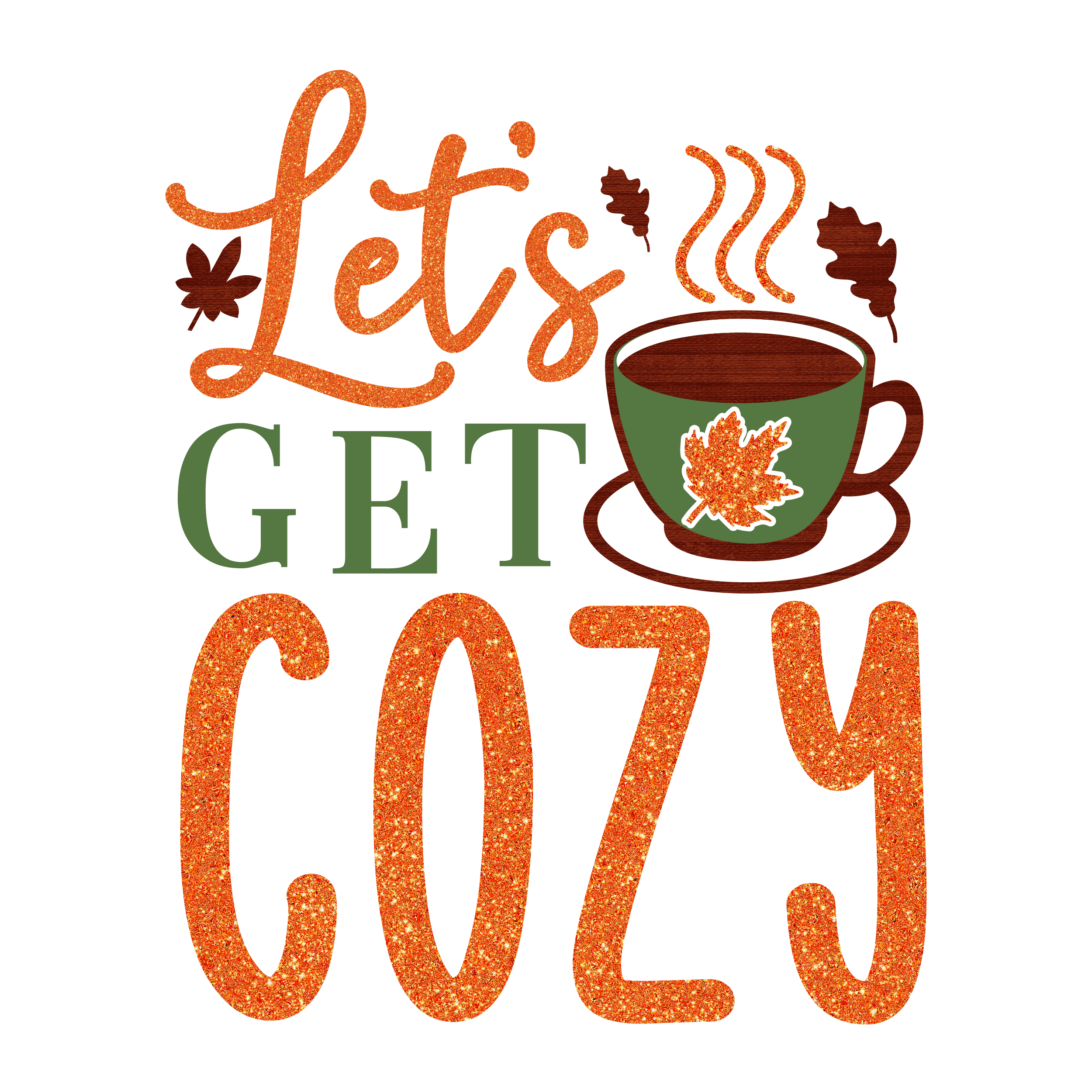 Inspirational Quote Let's Get Cozy Great Gift Lovely Gift Motivational Sticker Vinyl Decal Motivation Stickers- 5" Vinyl Sticker Waterproof
