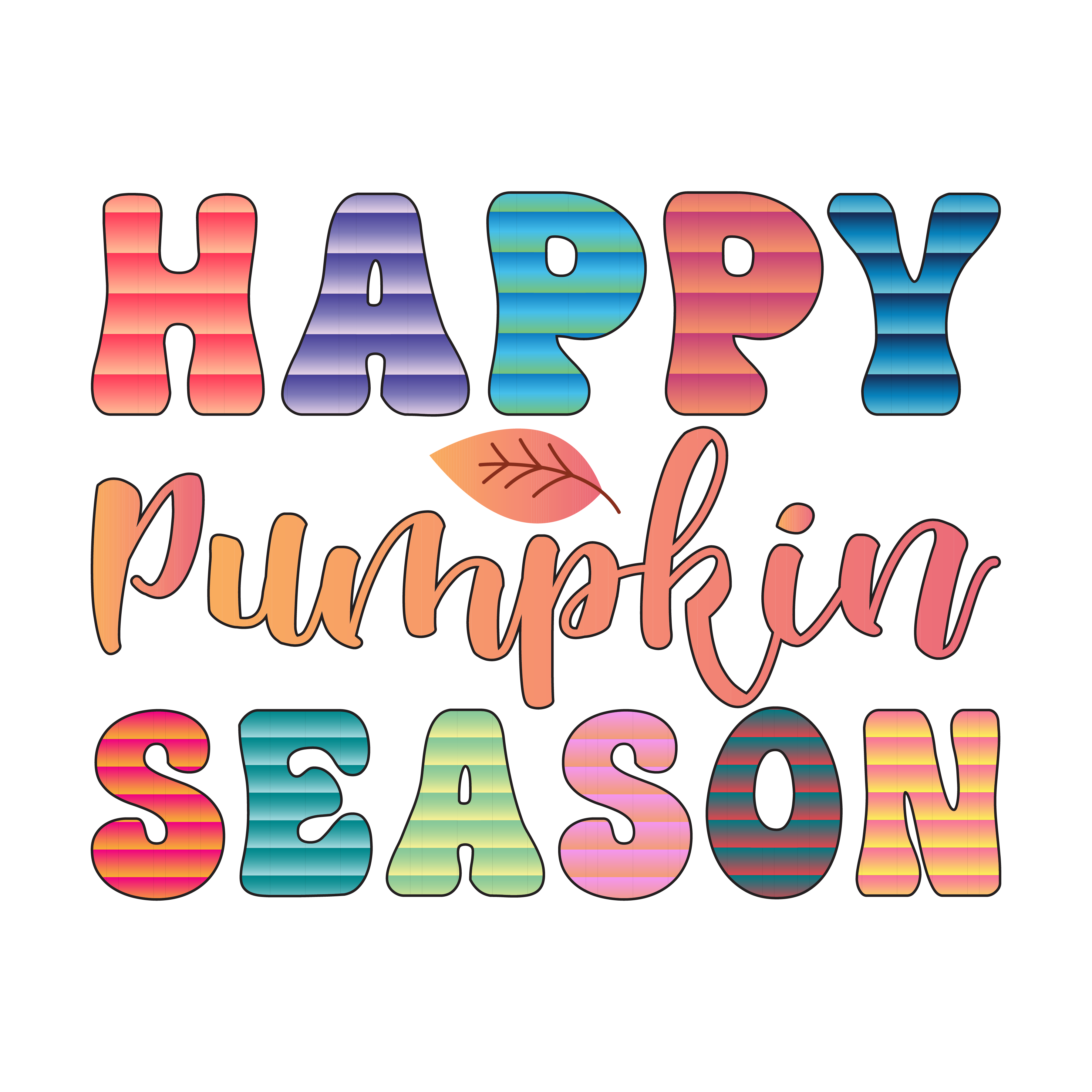 Inspirational Quote Happy Pumpkin Season Motivational Sticker Vinyl Decal Motivation Stickers- 5" Vinyl Sticker Waterproof