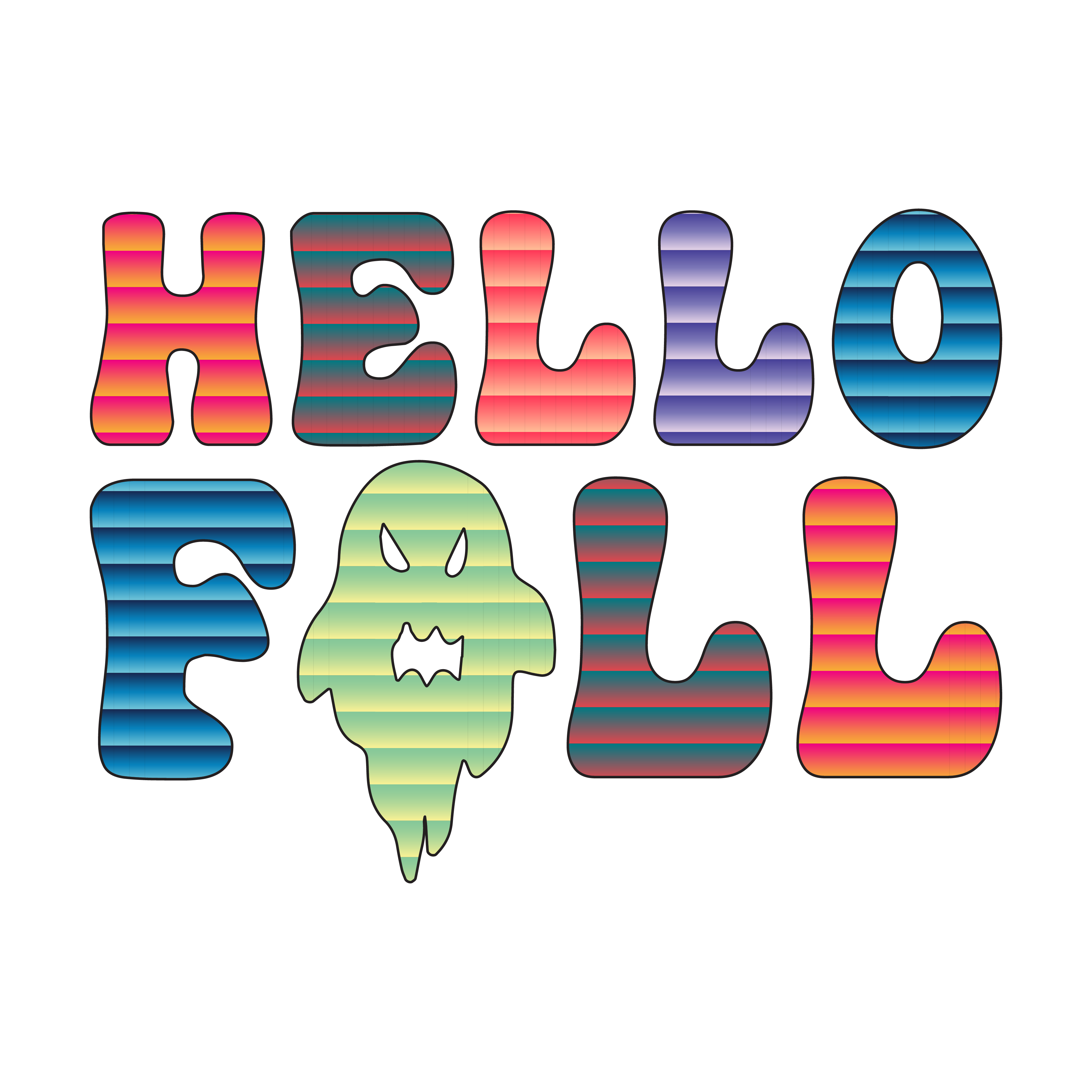 Inspirational Quote Hello Fall Spooky Motivational Sticker Vinyl Decal Motivation Stickers- 5" Vinyl Sticker Waterproof