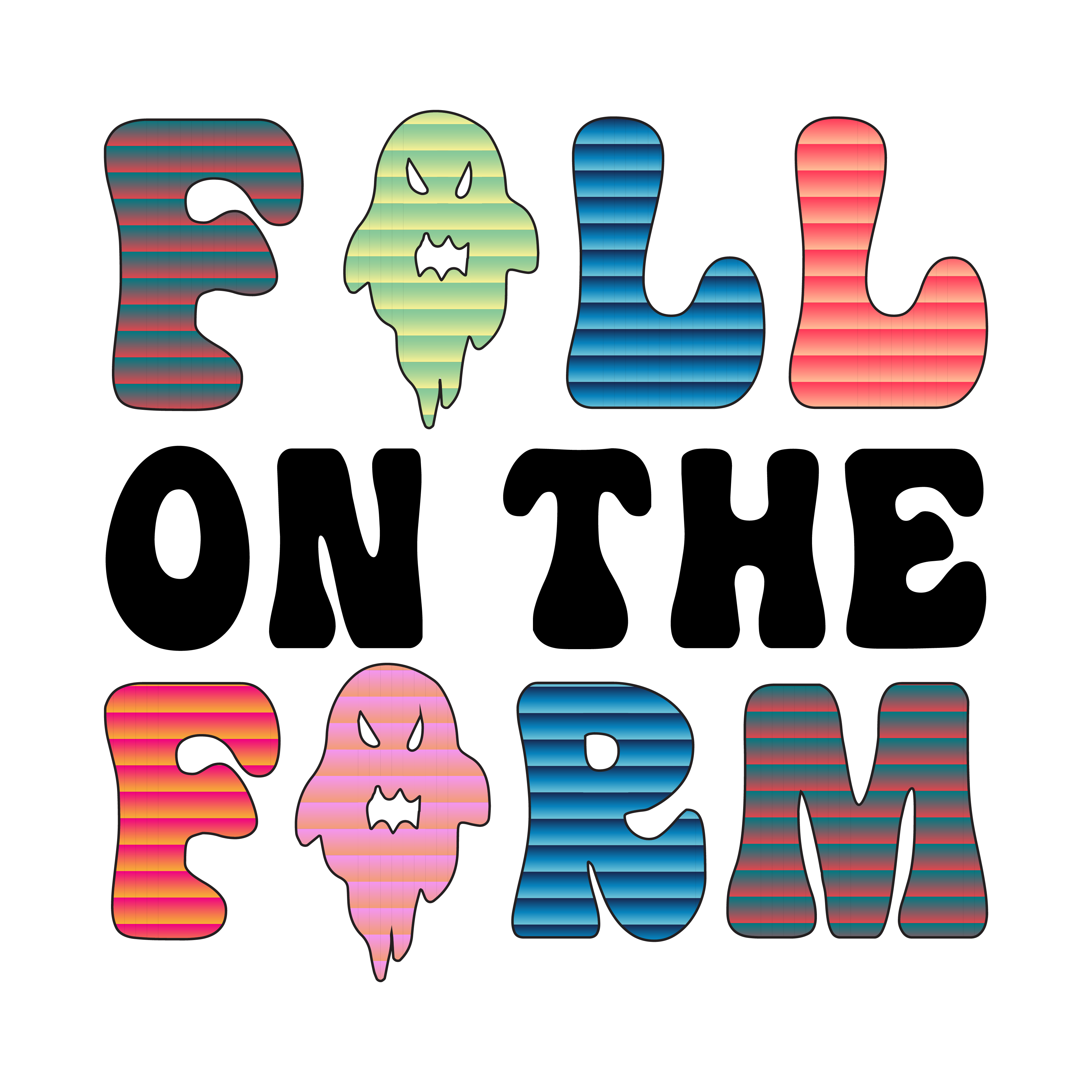 Inspirational Quote Fall Spooky On The Farm Motivational Sticker Vinyl Decal Motivation Stickers- 5" Vinyl Sticker Waterproof