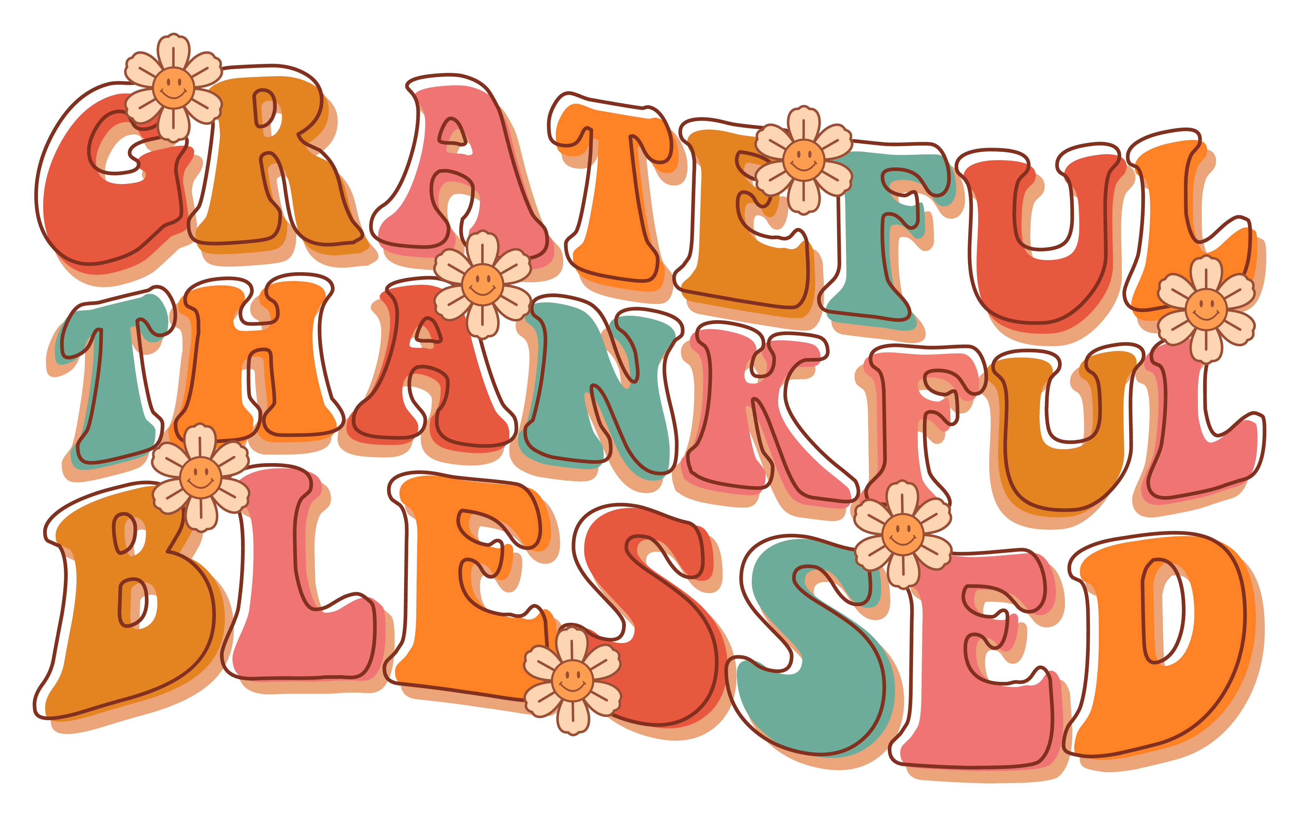 Inspirational Quote Grateful Thankful Blessed Beautiful Gift Motivational Sticker Vinyl Decal Motivation Stickers- 5" Vinyl Sticker Waterproof