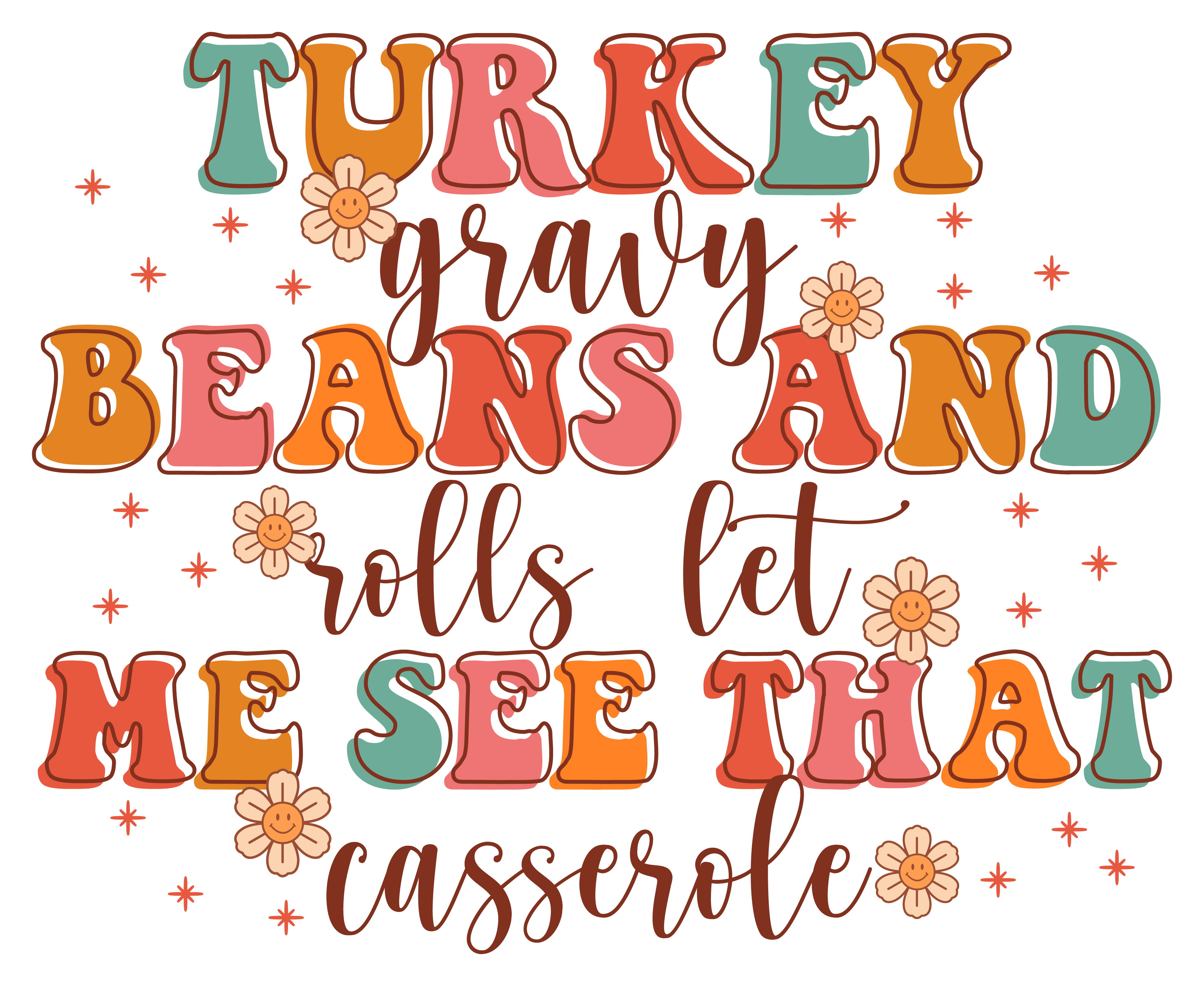 Inspirational Quote Turkey Gravy Beans And Rolls Let Me See That Casserole Motivational Sticker Vinyl Decal Motivation Stickers- 5" Vinyl Sticker Waterproof