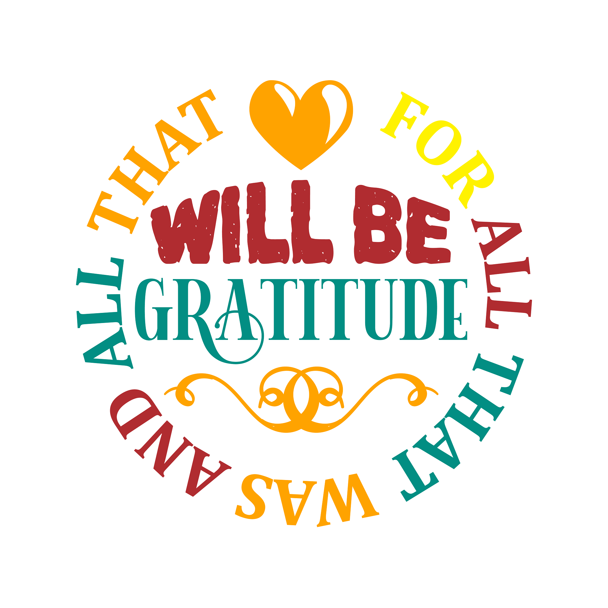 Inspirational Quote Will Be Gratitude For All That Motivational Sticker Vinyl Decal Motivation Stickers- 5" Vinyl Sticker Waterproof