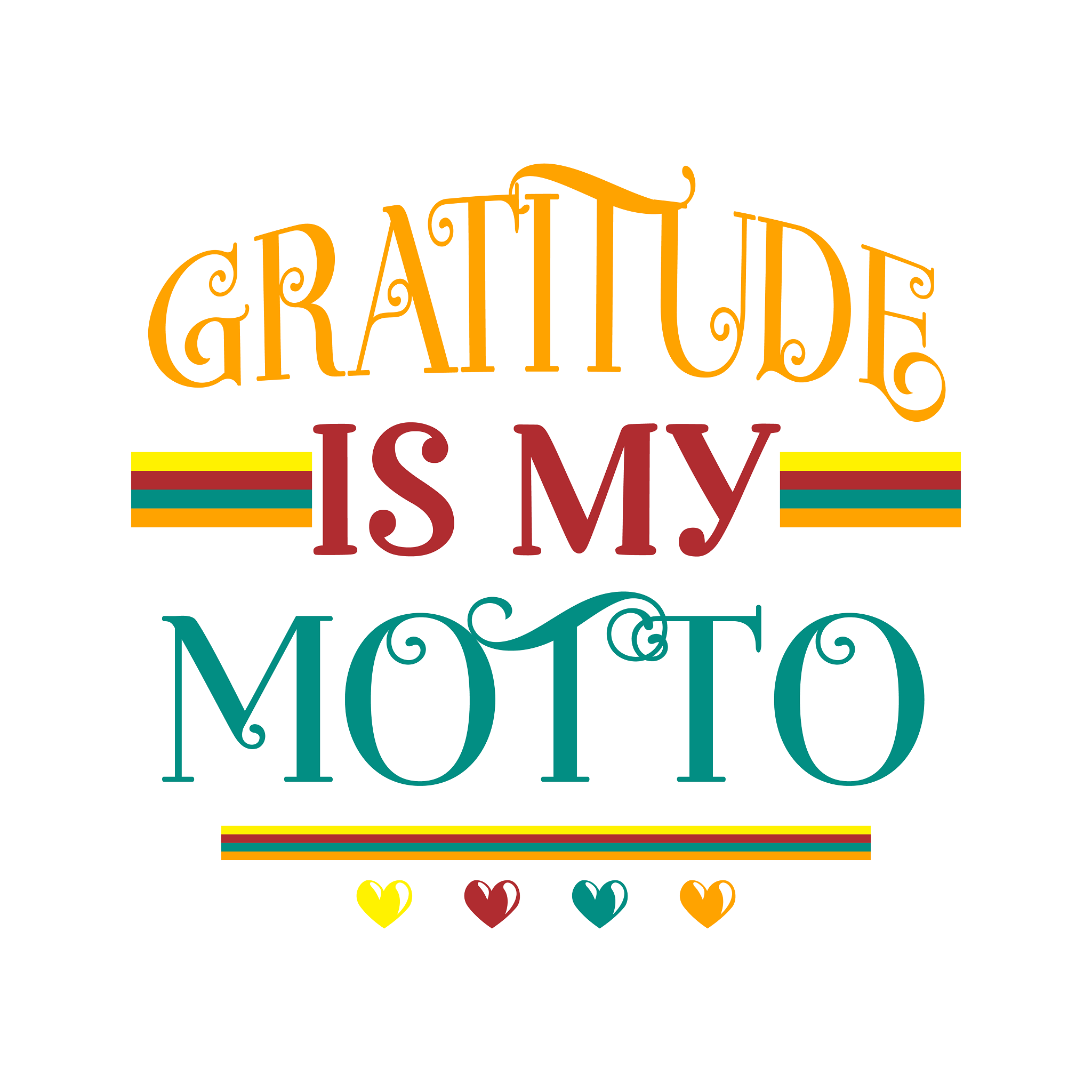 Inspirational Quote Gratitude Is Motto Motivational Sticker Vinyl Decal Motivation Stickers- 5" Vinyl Sticker Waterproof
