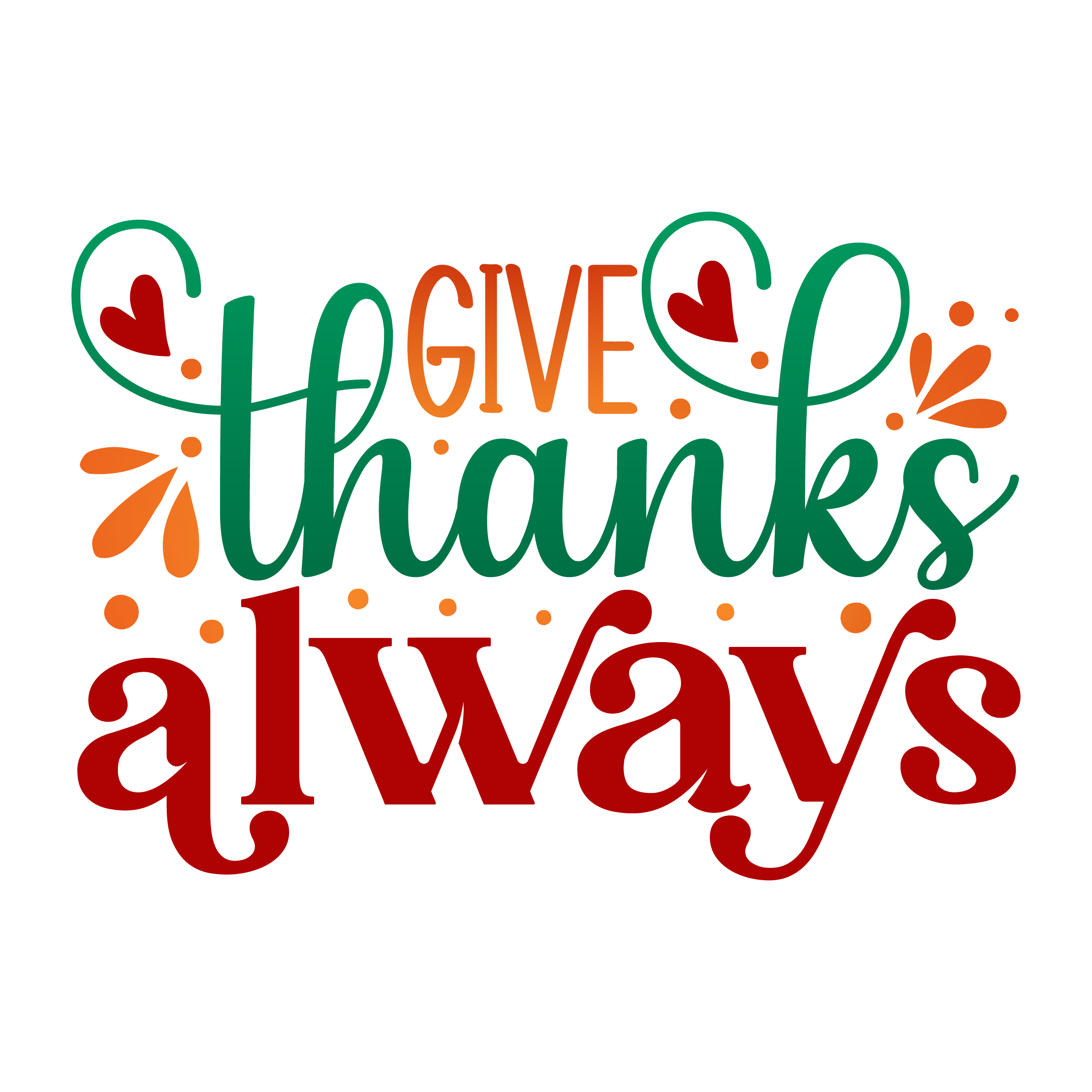 Inspirational Quote Give Thanks Always Motivational Sticker Vinyl Decal Motivation Stickers- 5" Vinyl Sticker Waterproof
