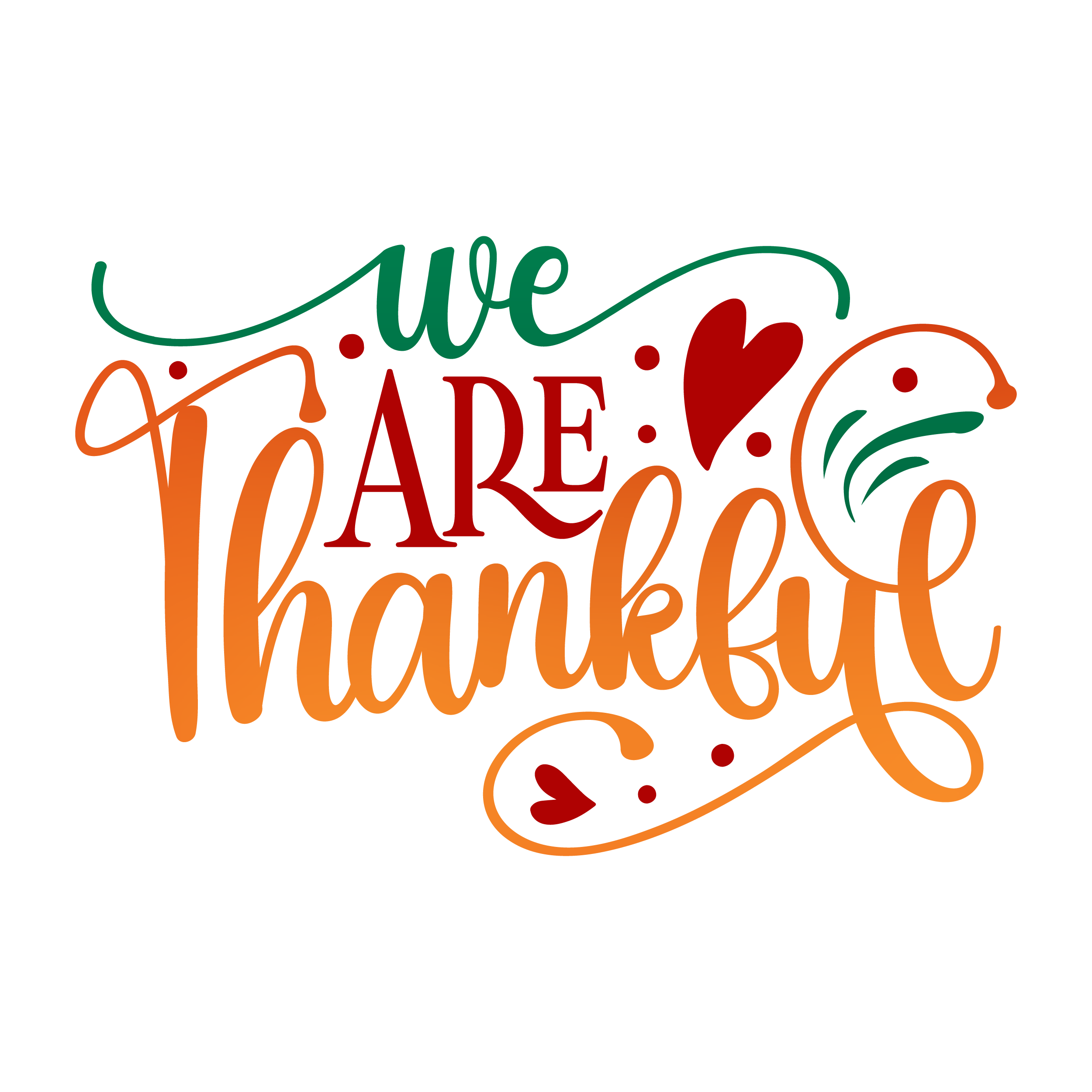 Inspirational Quote We Are Thankful Motivational Sticker Vinyl Decal Motivation Stickers- 5" Vinyl Sticker Waterproof