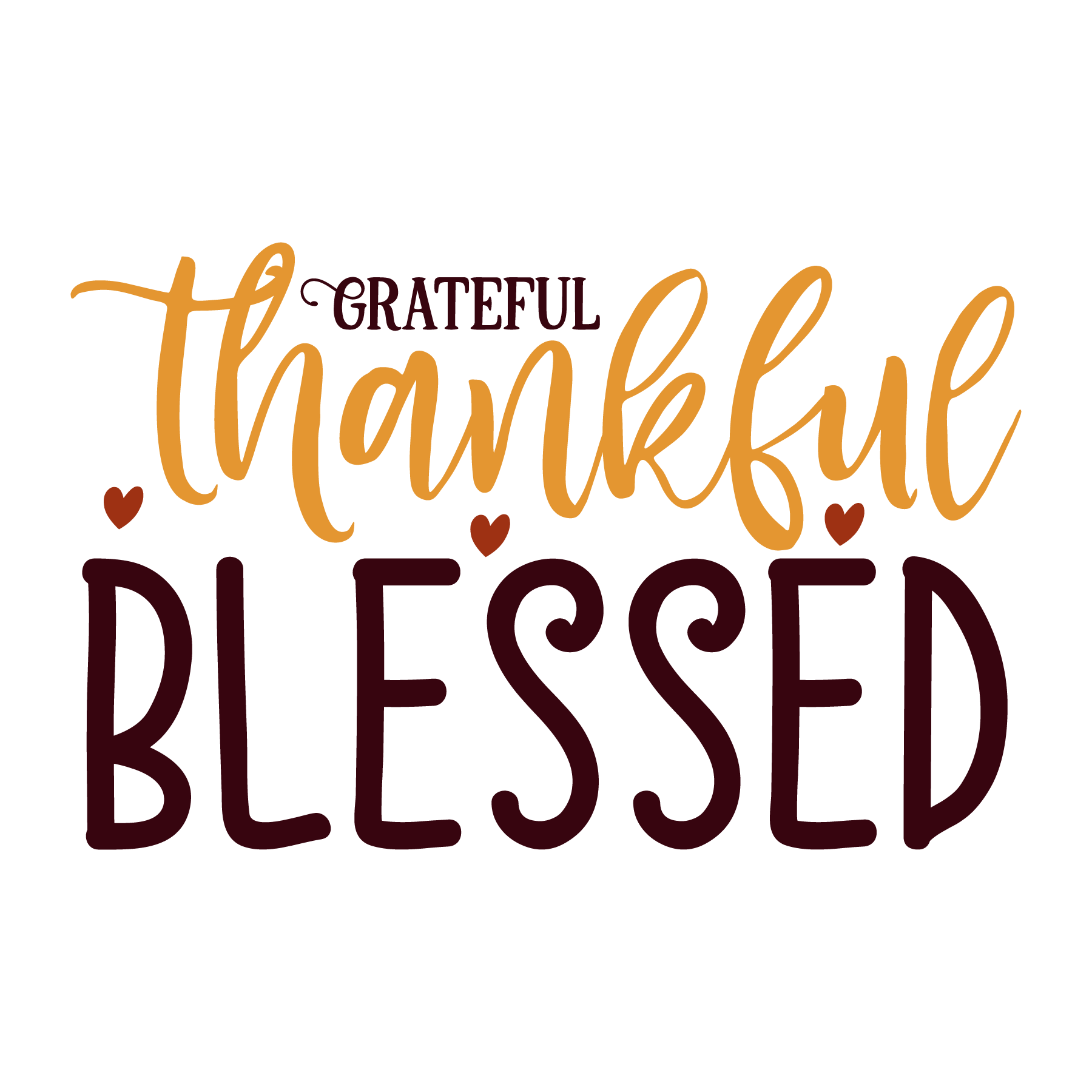Inspirational Quote Grateful Thankful Blessed Heart Motivational Sticker Vinyl Decal Motivation Stickers- 5" Vinyl Sticker Waterproof