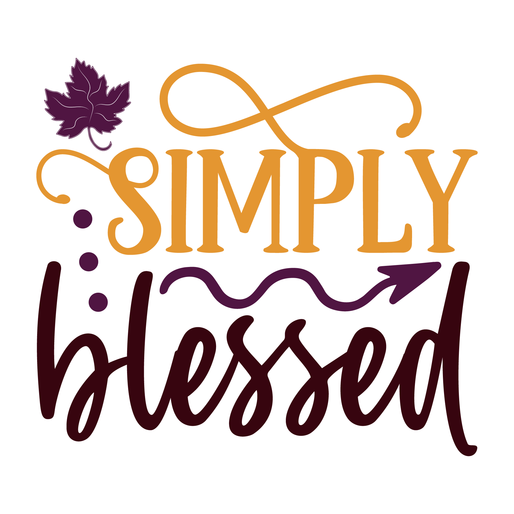 Inspirational Quote Simply Blessed Great Gift Motivational Sticker Vinyl Decal Motivation Stickers- 5" Vinyl Sticker Waterproof
