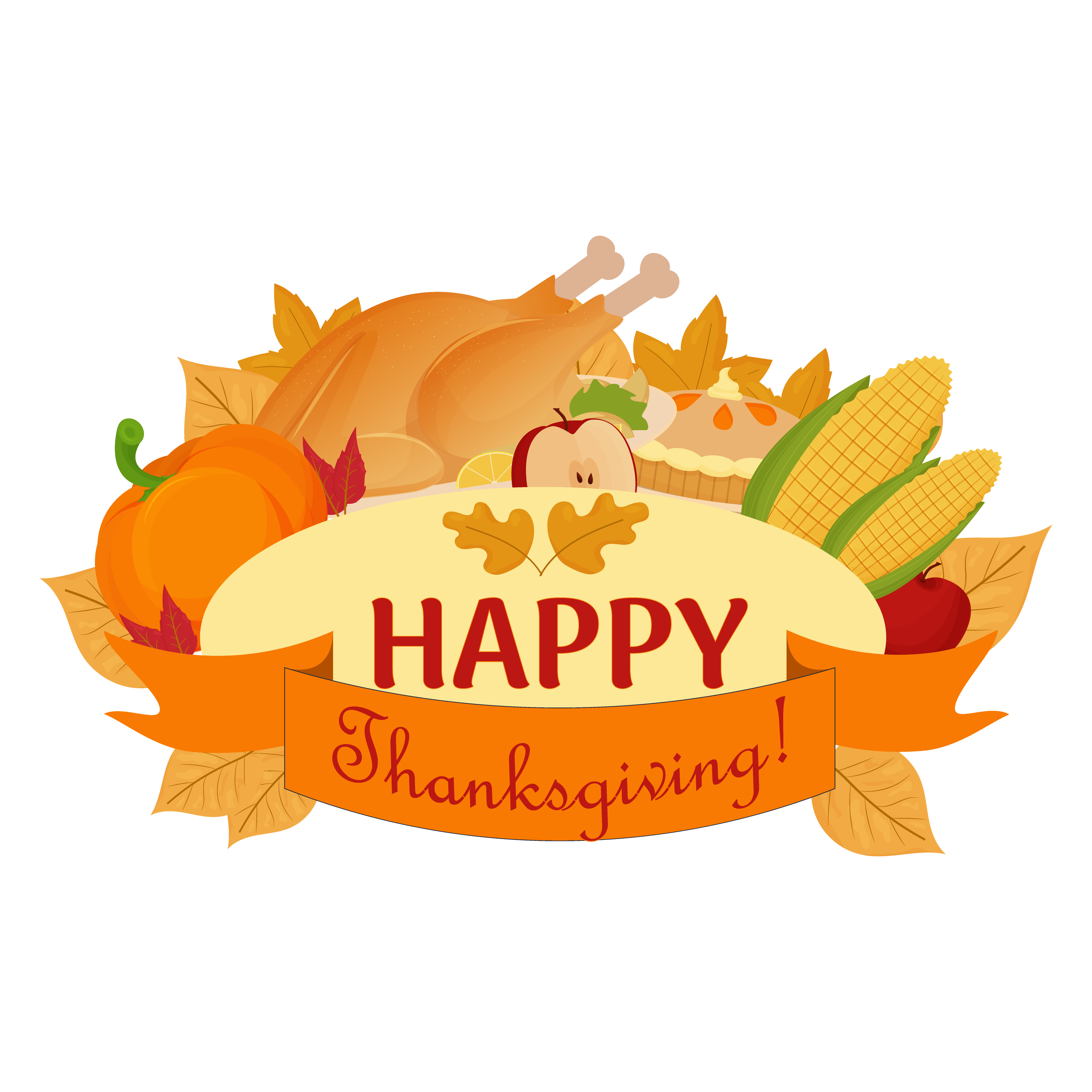 Inspirational Quote Happy Thanksgiving! Fruit Flower Motivational Sticker Vinyl Decal Motivation Stickers- 5" Vinyl Sticker Waterproof