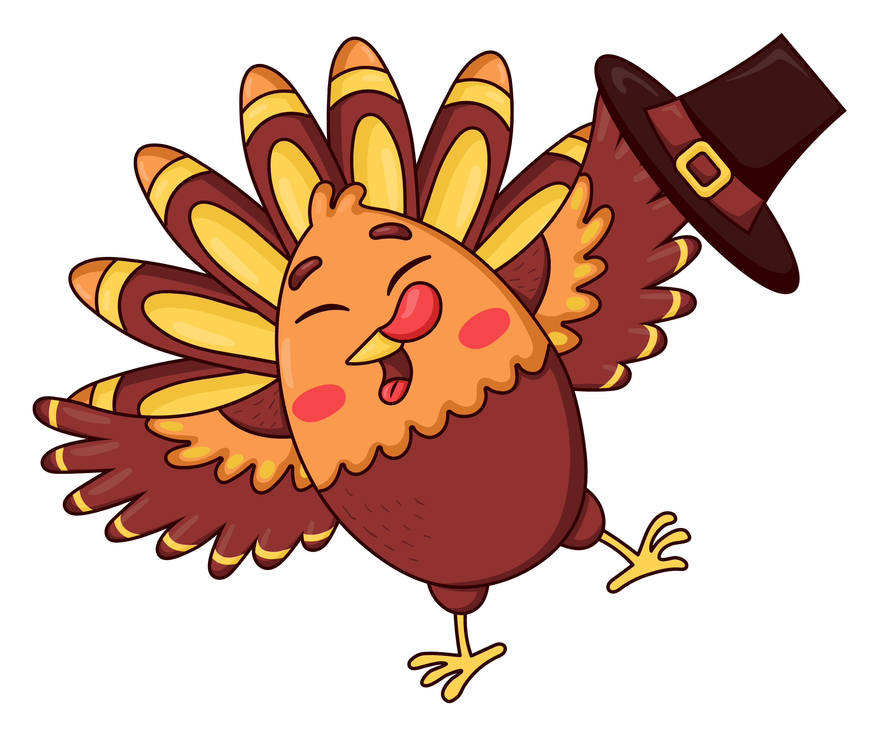 Inspirational Quote Cartoon Funny Turkey Bird Waving Motivational Sticker Vinyl Decal Motivation Stickers- 5" Vinyl Sticker Waterproof
