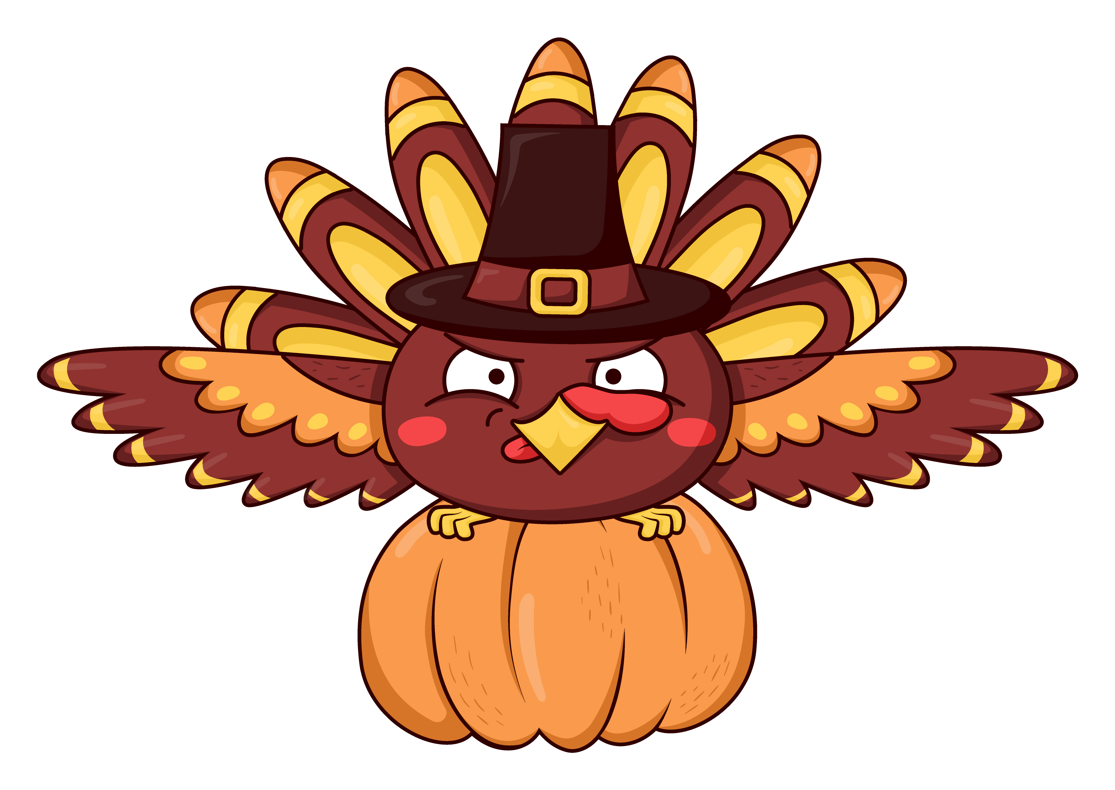 Inspirational Quote Pumpkin Funny Turkey Bird Waving Motivational Sticker Vinyl Decal Motivation Stickers- 5" Vinyl Sticker Waterproof