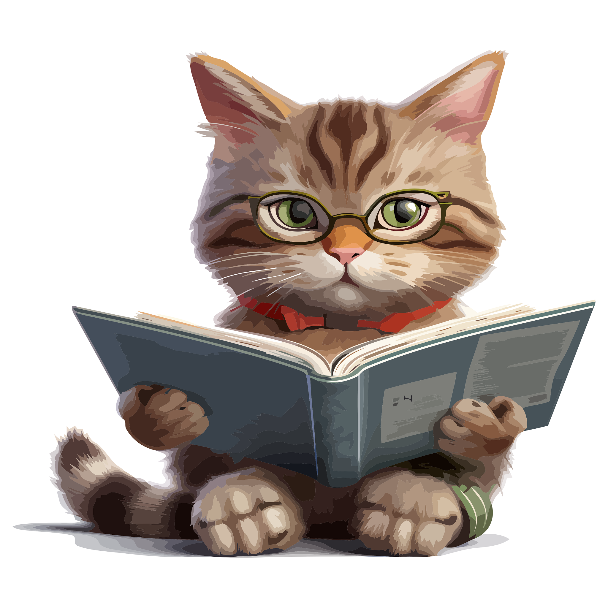 Inspirational Quote Beautiful Cat Book Reading Motivational Sticker Vinyl Decal Motivation Stickers- 5" Vinyl Sticker Waterproof