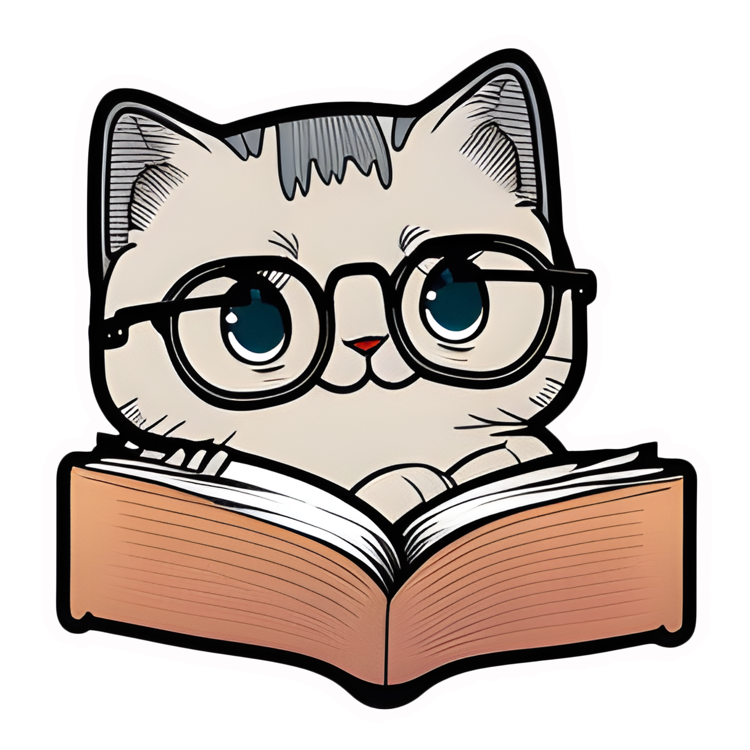 Inspirational Quote Cat Reading Book Pretty Style Motivational Sticker Vinyl Decal Motivation Stickers- 5" Vinyl Sticker Waterproof