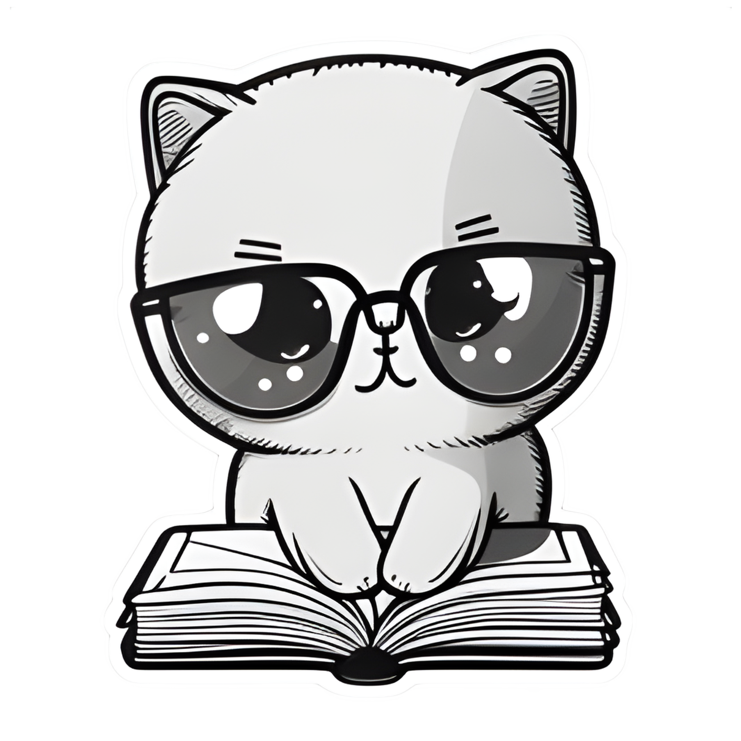 Inspirational Quote Cat On The Book Motivational Sticker Vinyl Decal Motivation Stickers- 5" Vinyl Sticker Waterproof