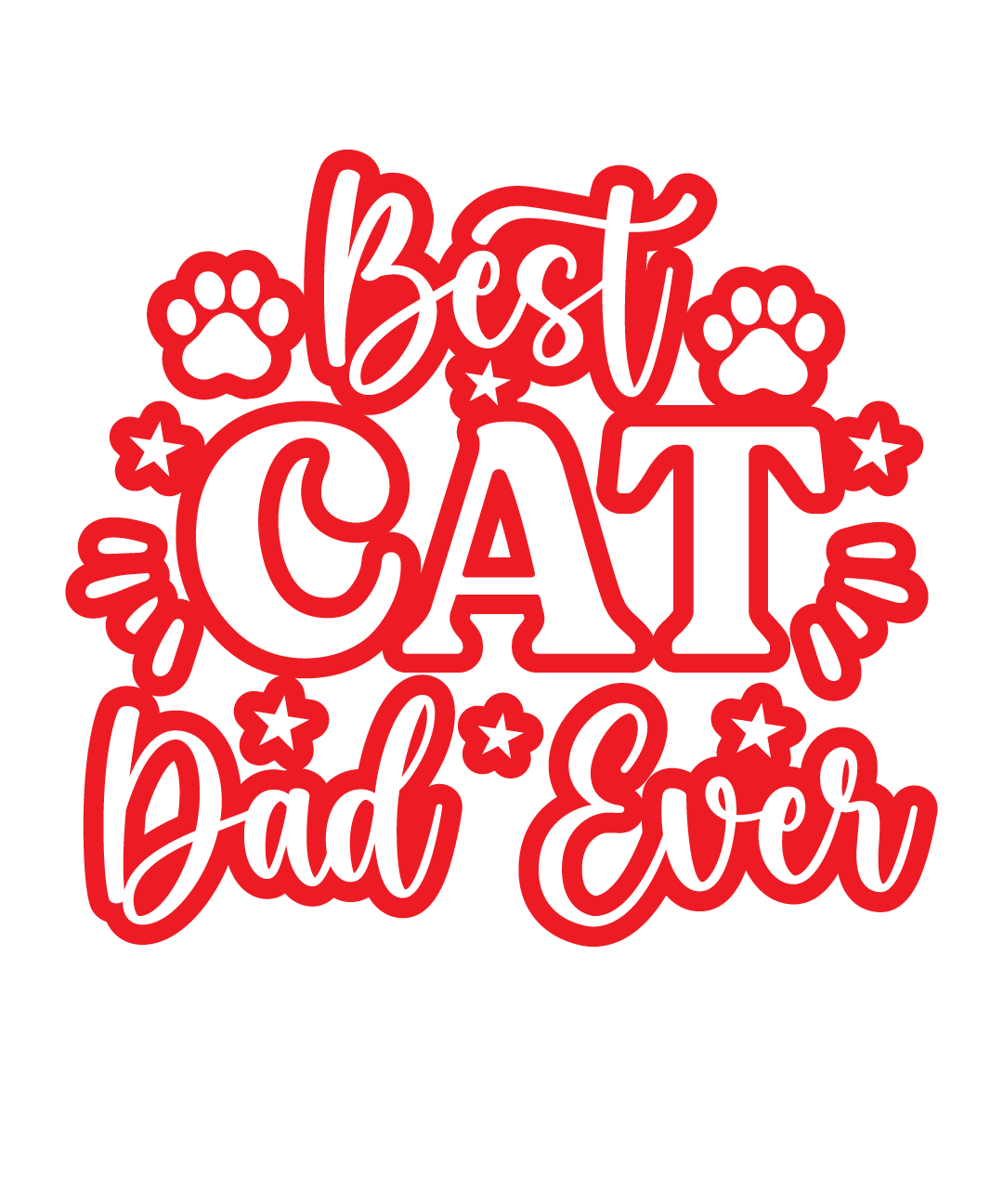 Inspirational Quote "Best Cat Dad Ever" Motivational Sticker Vinyl Decal Motivation Stickers- 5" Vinyl Sticker Waterproof