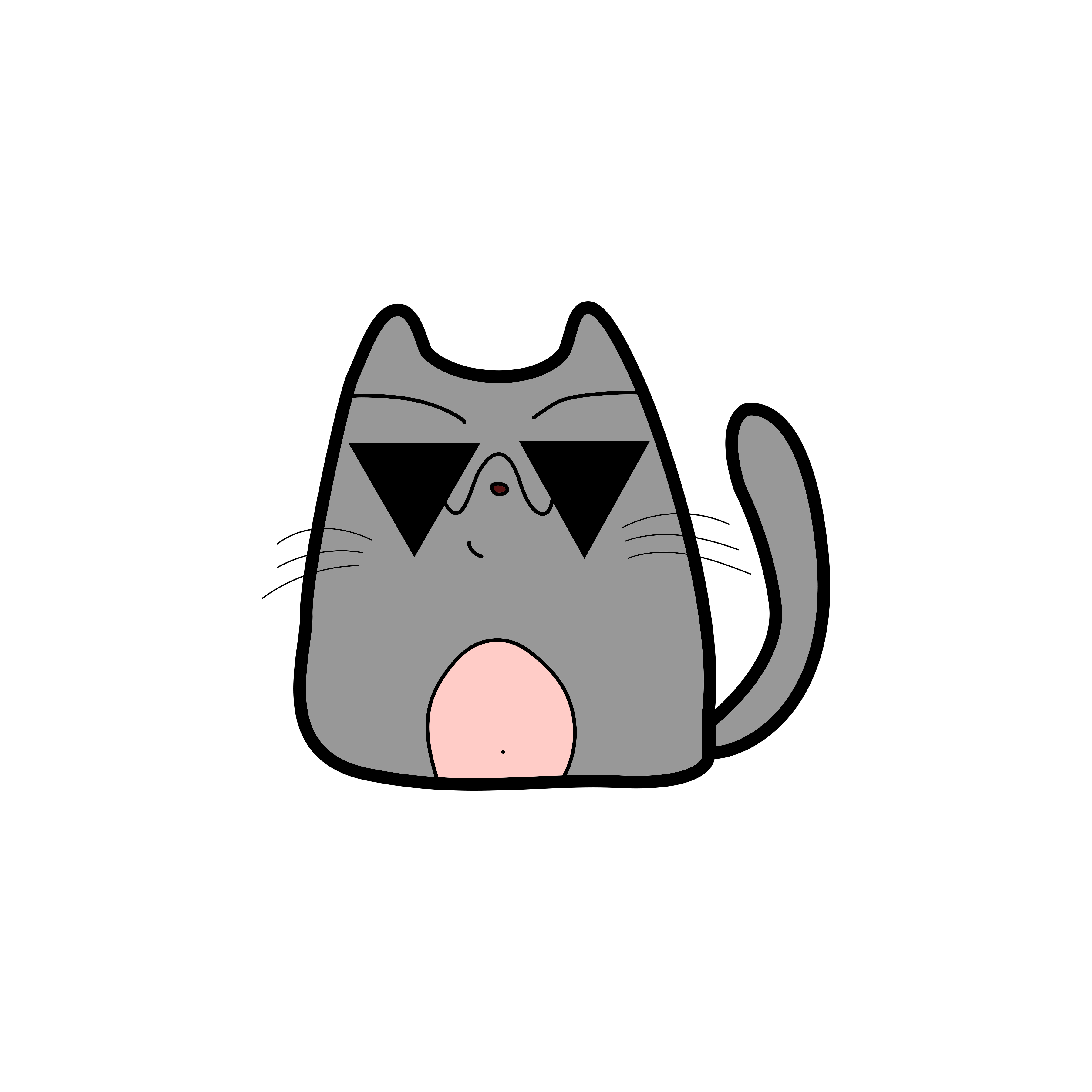 Inspirational Quote "Pusheen Cat with Sunglasses" Motivational Sticker Vinyl Decal Motivation Stickers- 5" Vinyl Sticker Waterproof