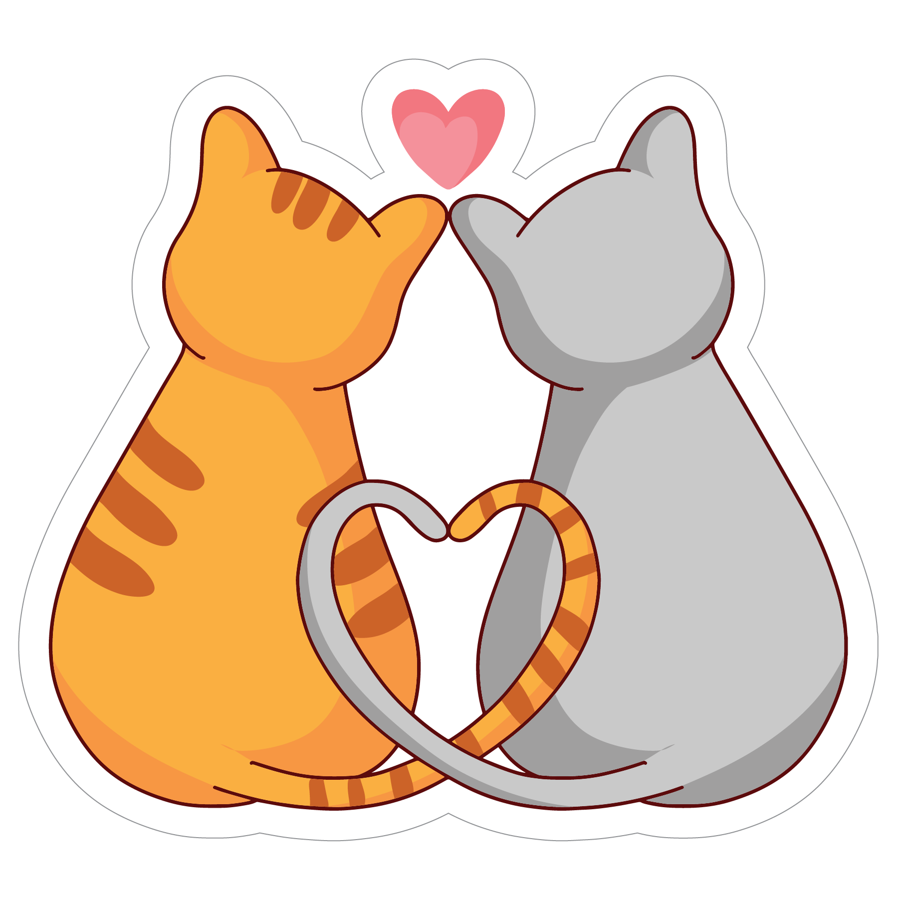 Inspirational Quote "Cat Loving Couple" Motivational Sticker Vinyl Decal Motivation Stickers- 5" Vinyl Sticker Waterproof