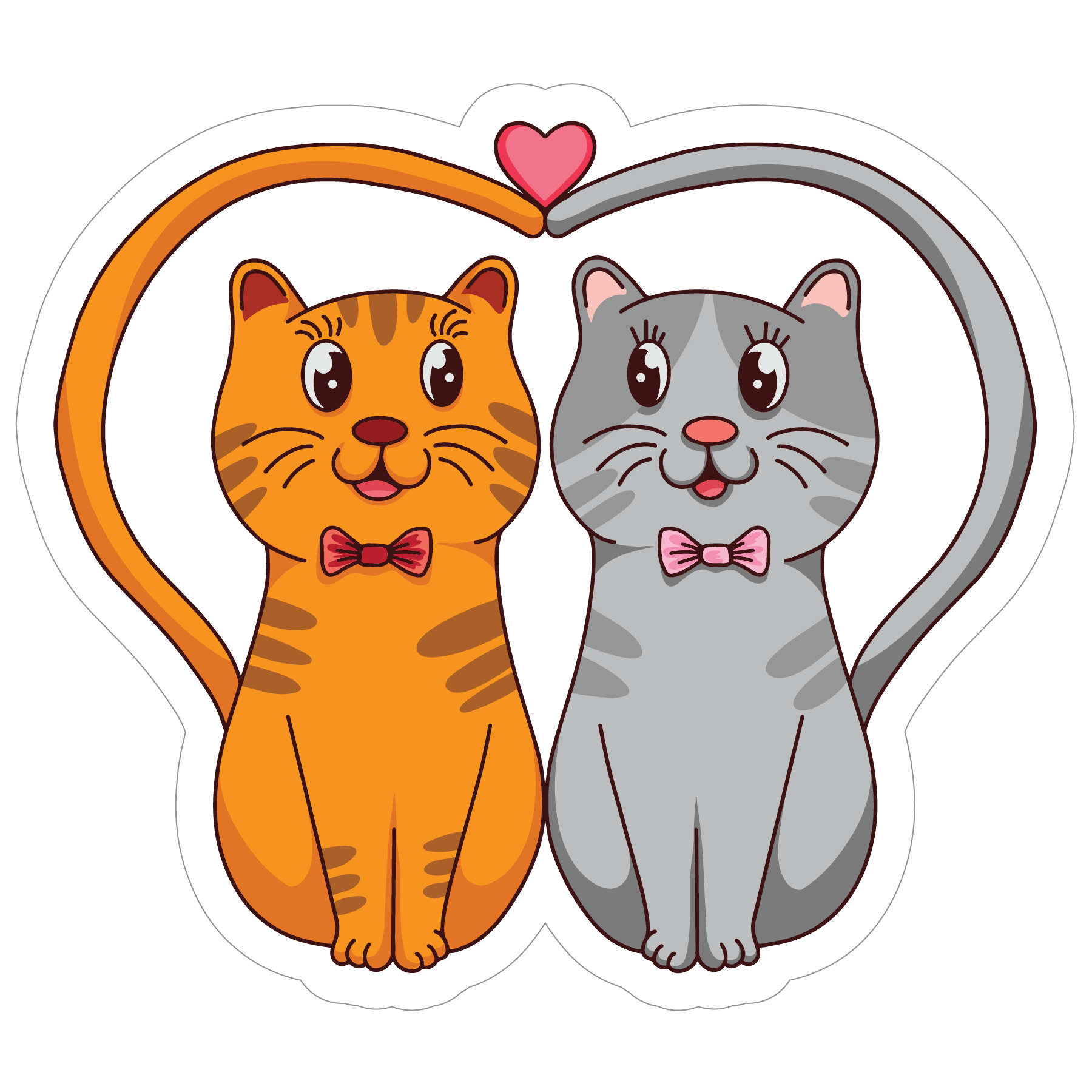 Inspirational Quote "Cats in Love" Motivational Sticker Vinyl Decal Motivation Stickers- 5" Vinyl Sticker Waterproof