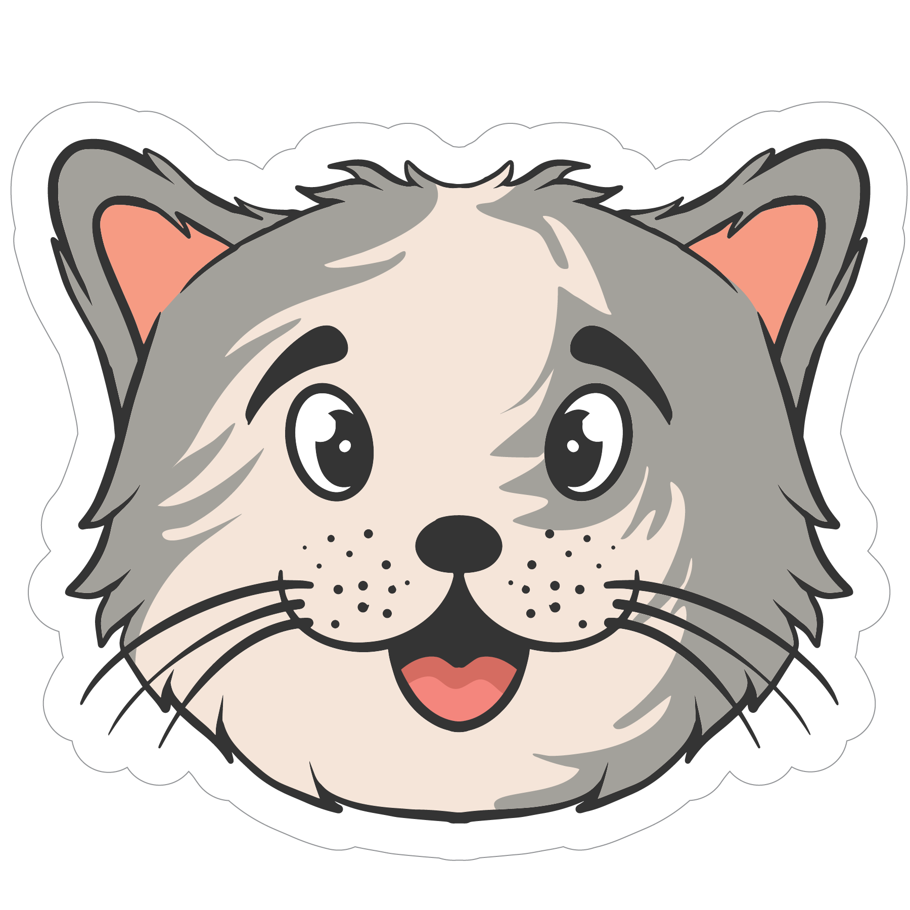 Inspirational Quote "Smiling Cat" Motivational Sticker Vinyl Decal Motivation Stickers- 5" Vinyl Sticker Waterproof