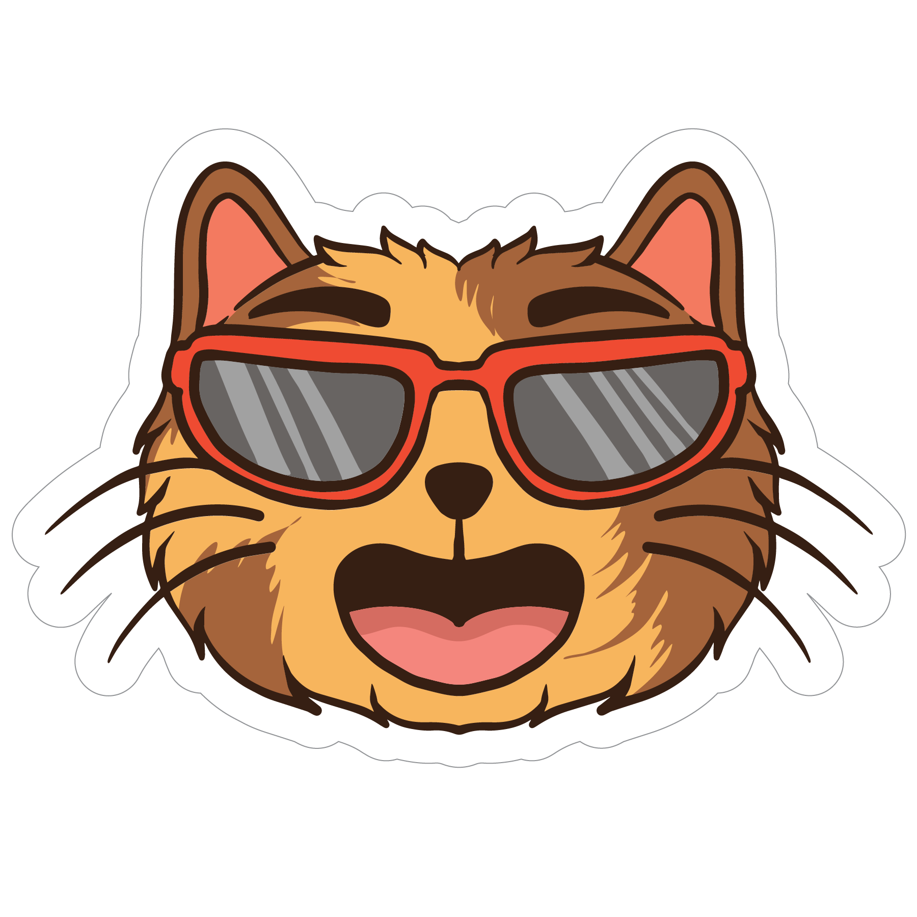 Inspirational Quote "Cat Wearing Glasses" Motivational Sticker Vinyl Decal Motivation Stickers- 5" Vinyl Sticker Waterproof