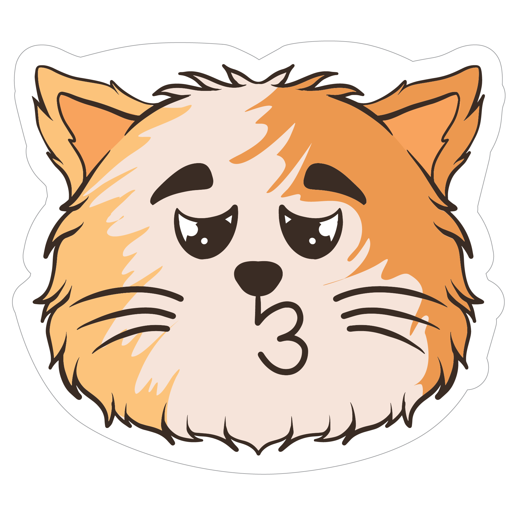 Inspirational Quote "Cute Sad Cat" Motivational Sticker Vinyl Decal Motivation Stickers- 5" Vinyl Sticker Waterproof