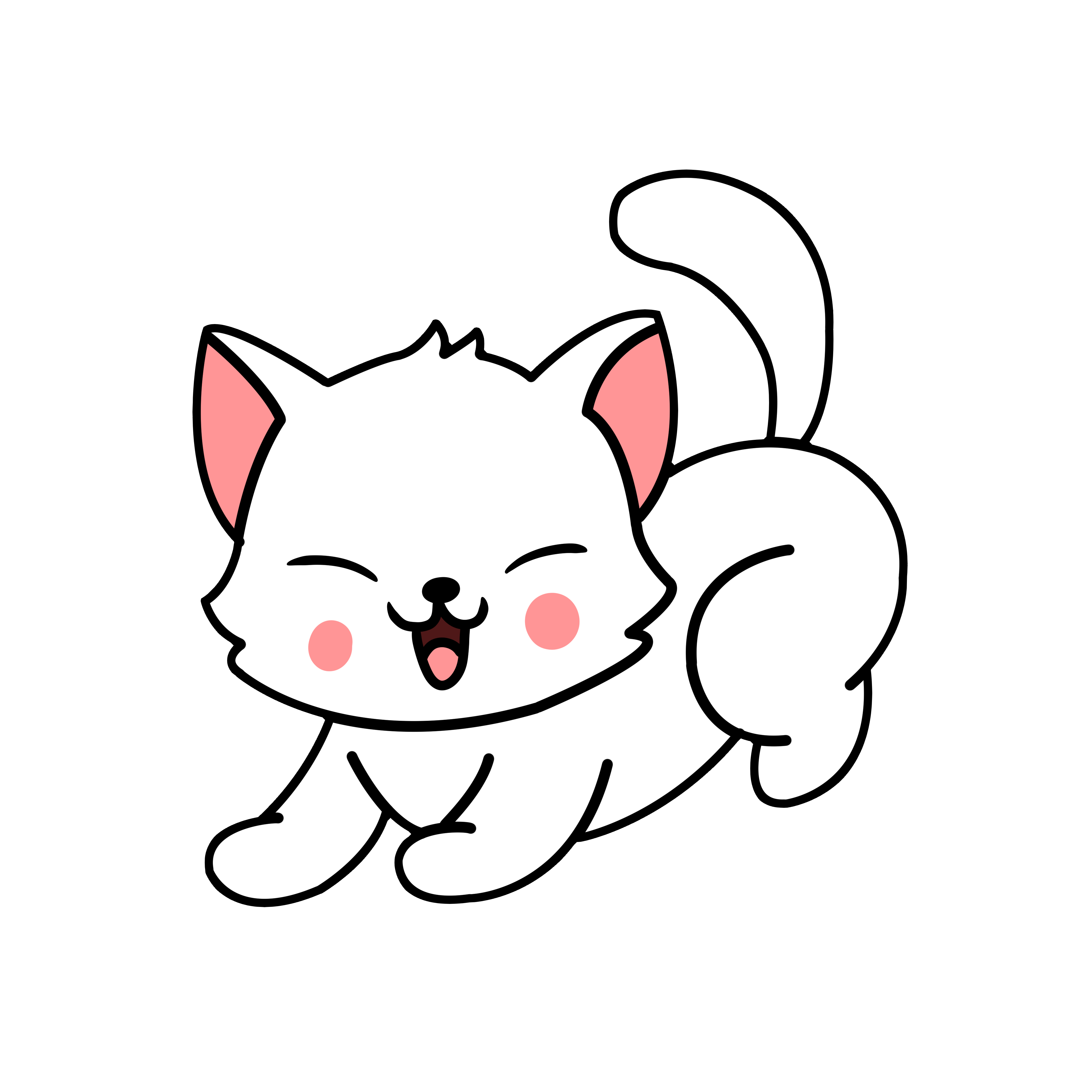 Inspirational Quote "Happy White Kitten Cat" Motivational Sticker Vinyl Decal Motivation Stickers- 5" Vinyl Sticker Waterproof