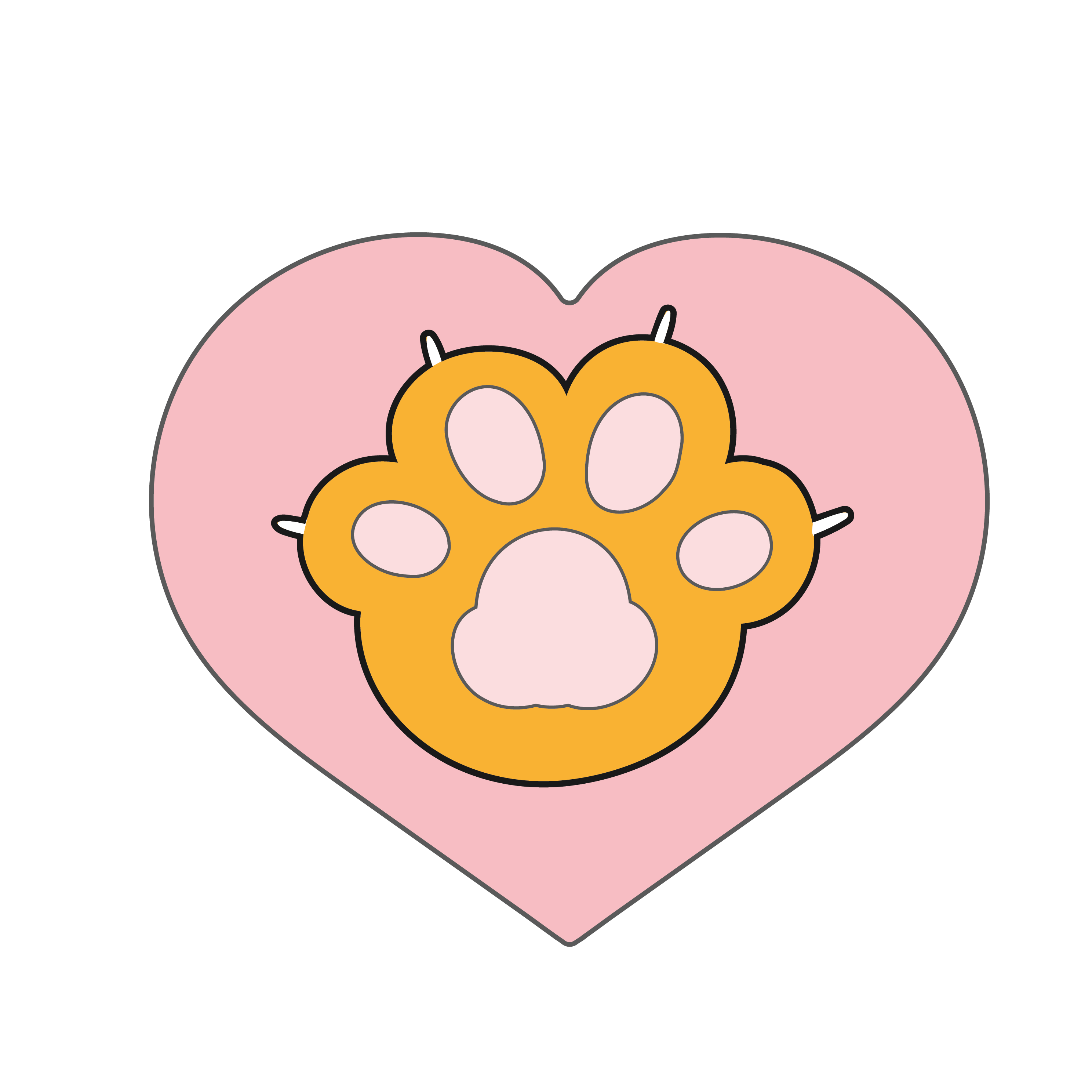Inspirational Quote "Cat Paw in Heart" Motivational Sticker Vinyl Decal Motivation Stickers- 5" Vinyl Sticker Waterproof