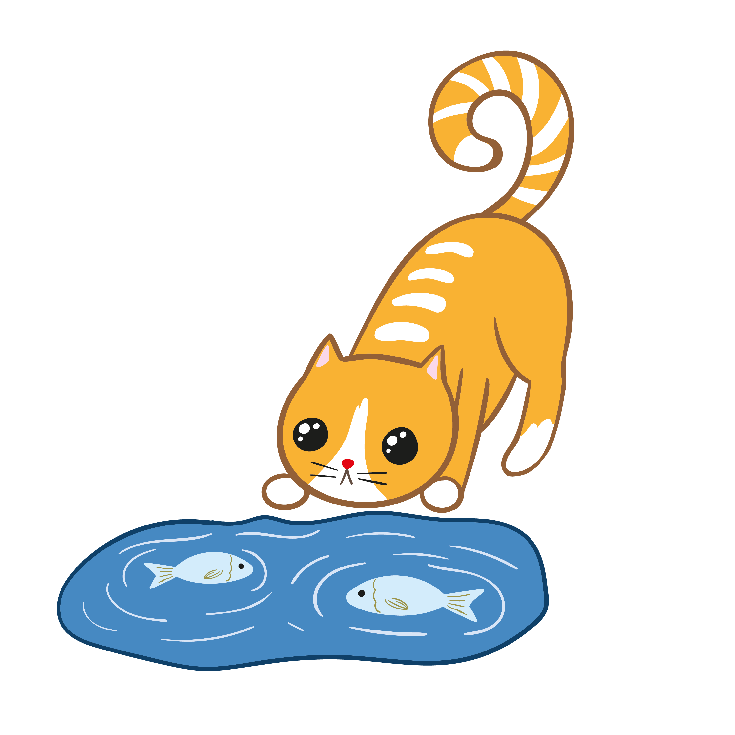 Inspirational Quote "Cat Seeing Fish" Motivational Sticker Vinyl Decal Motivation Stickers- 5" Vinyl Sticker Waterproof