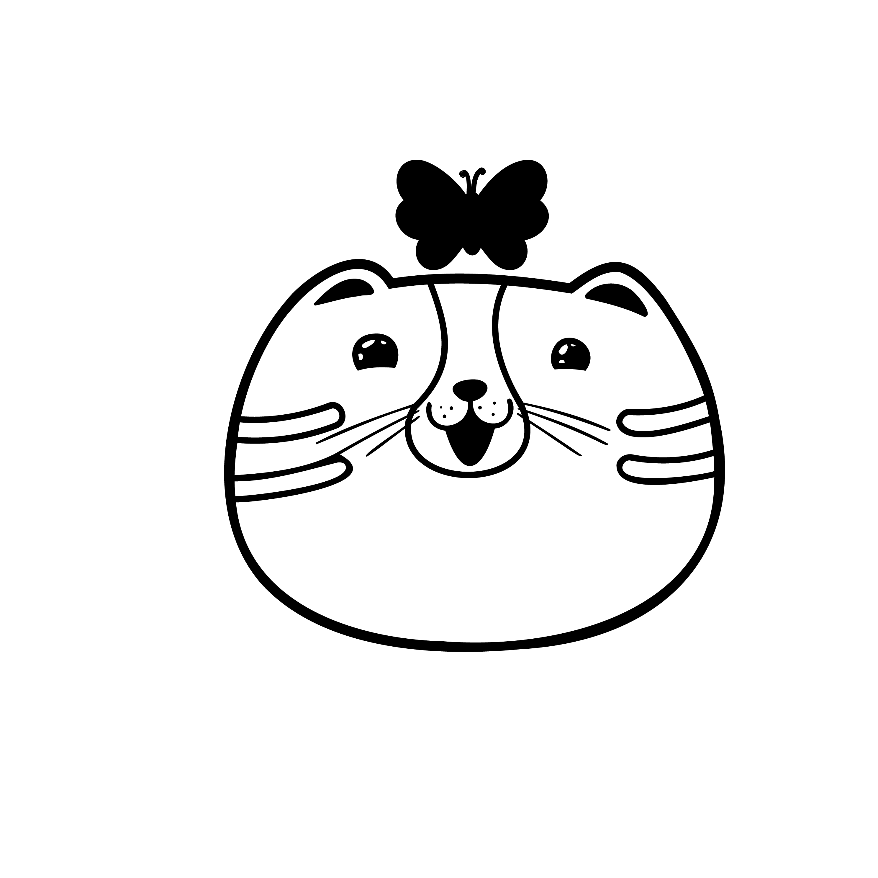 Inspirational Quote "Cat With Butterfly Sketch" Motivational Sticker Vinyl Decal Motivation Stickers- 5" Vinyl Sticker Waterproof