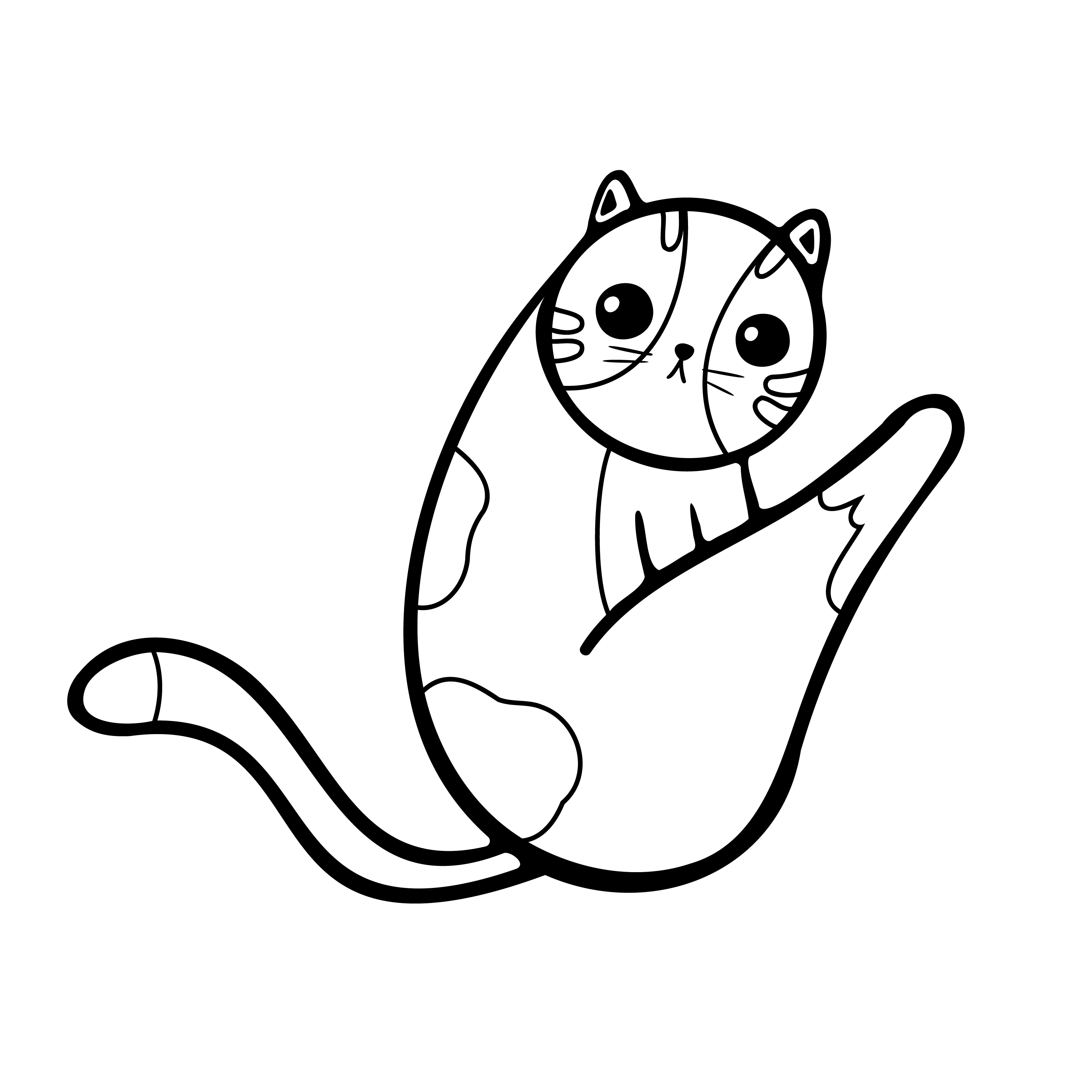 Inspirational Quote "Cat Sketch" Motivational Sticker Vinyl Decal Motivation Stickers- 5" Vinyl Sticker Waterproof