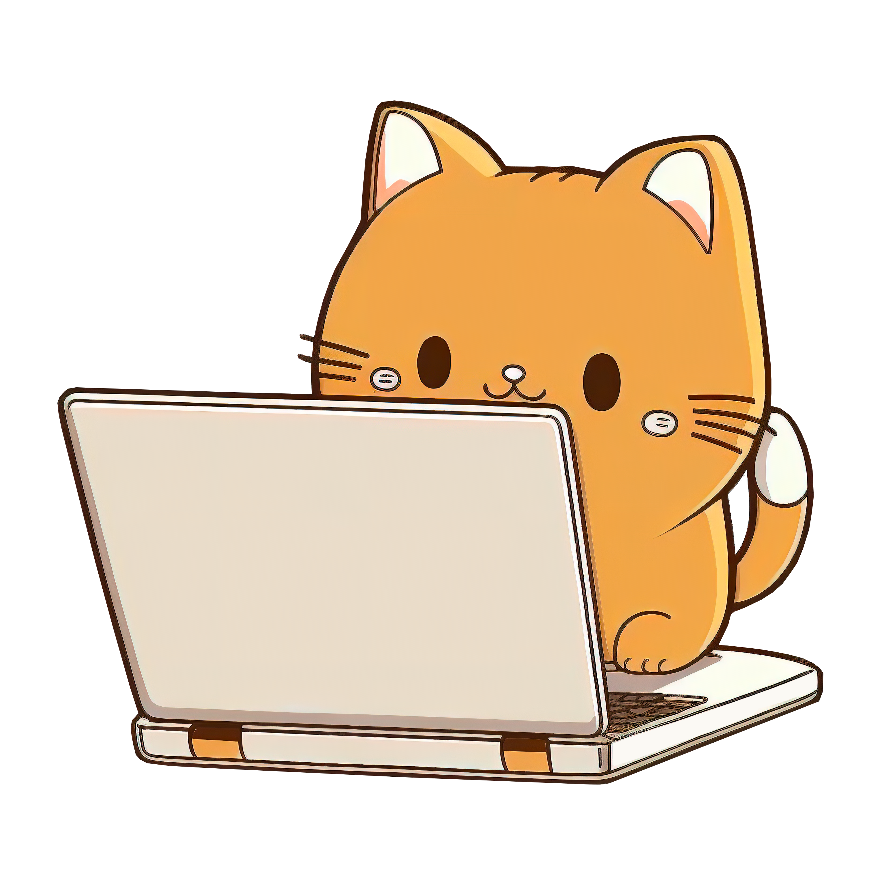 Inspirational Quote "Cat using Laptop" Motivational Sticker Vinyl Decal Motivation Stickers- 5" Vinyl Sticker Waterproof