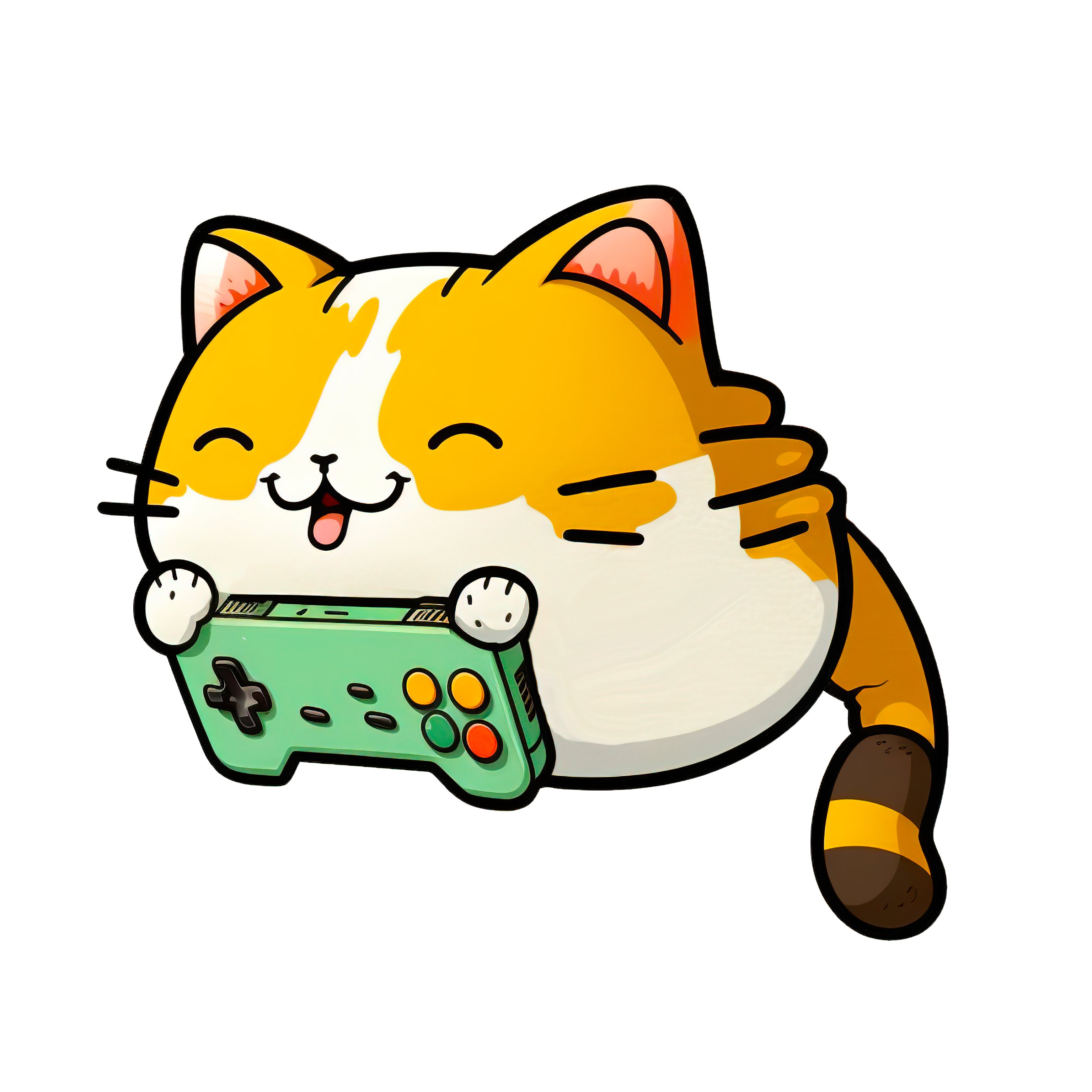 Inspirational Quote "Cat Playing Game" Motivational Sticker Vinyl Decal Motivation Stickers- 5" Vinyl Sticker Waterproof