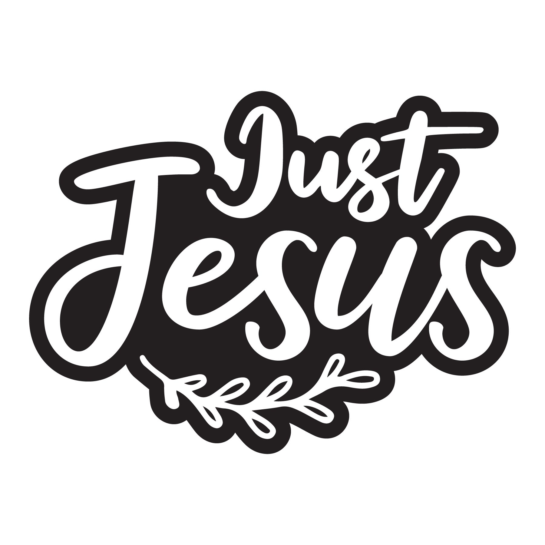 Inspirational Quote "Just Jesus" Motivational Sticker Vinyl Decal Motivation Stickers- 5" Vinyl Sticker Waterproof