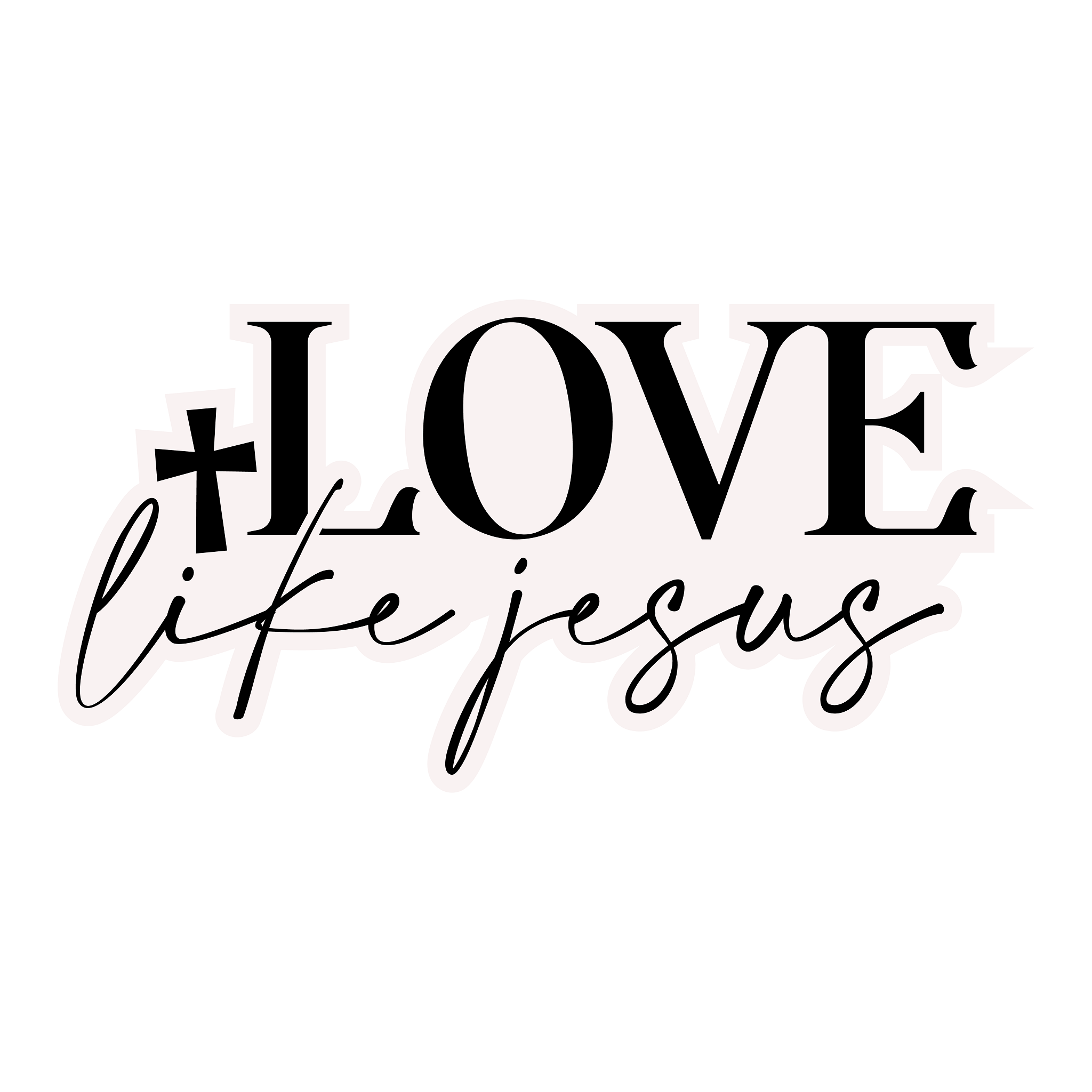 Inspirational Quote "Love Like Jesus Sticker" Motivational Sticker Vinyl Decal Motivation Stickers- 5" Vinyl Sticker Waterproof