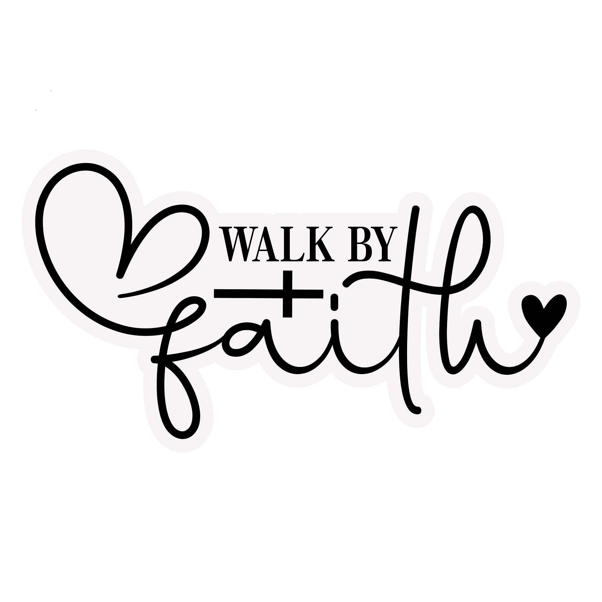 Inspirational Quote "Walk By Faith" Motivational Sticker Vinyl Decal Motivation Stickers- 5" Vinyl Sticker Waterproof
