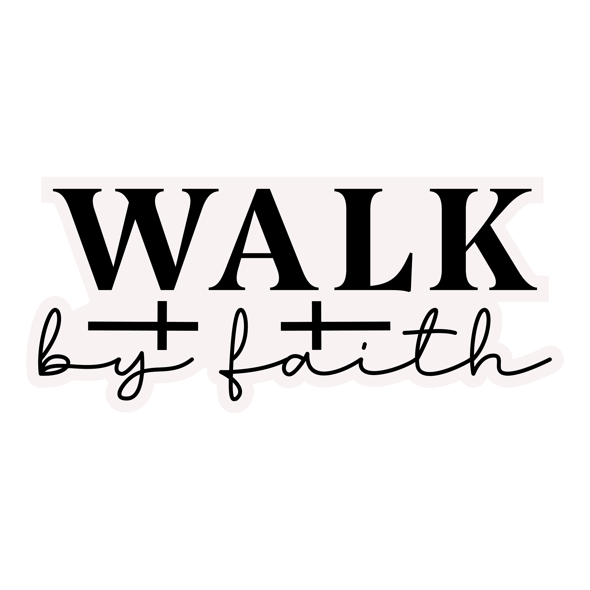 Inspirational Quote "Walk By Faith Sticker" Motivational Sticker Vinyl Decal Motivation Stickers- 5" Vinyl Sticker Waterproof