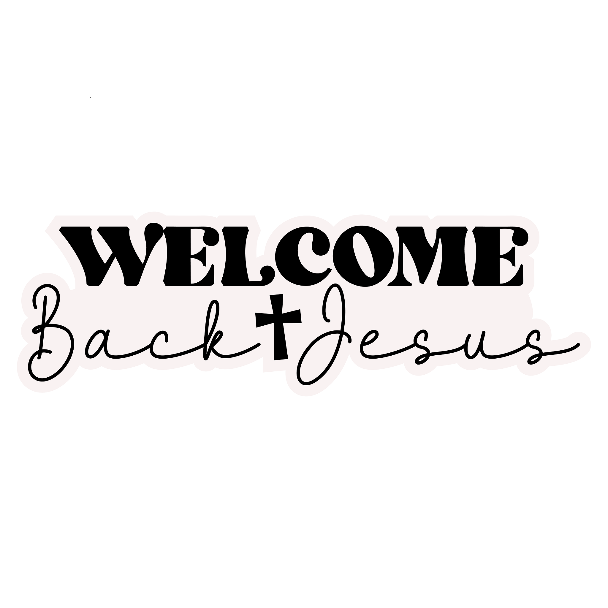 Inspirational Quote "Welcome Back Jesus" Motivational Sticker Vinyl Decal Motivation Stickers- 5" Vinyl Sticker Waterproof