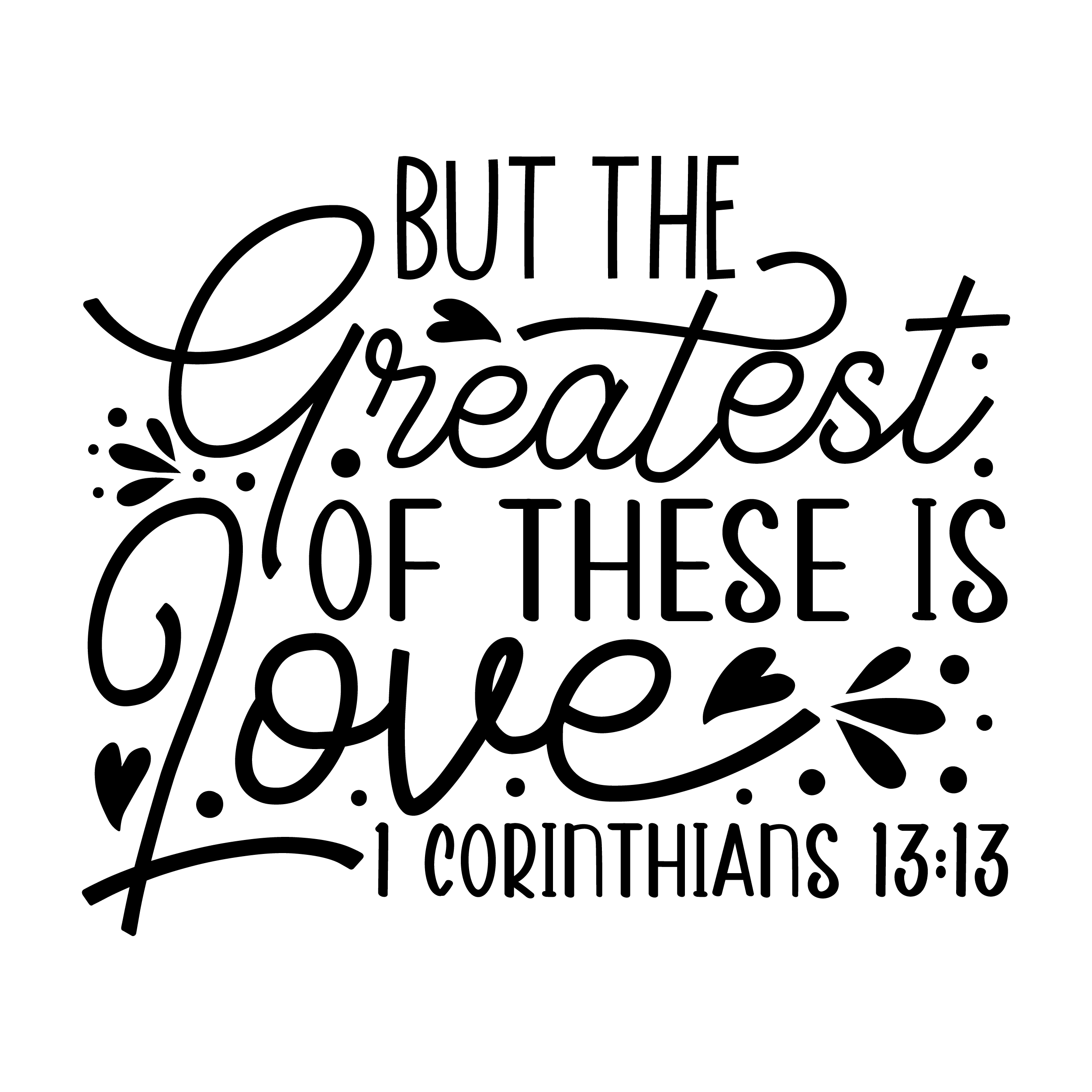 Inspirational Quote "But The Greatest of These is Love I CorinThians 13:13" Motivational Sticker Vinyl Decal Motivation Stickers- 5" Vinyl Sticker Waterproof