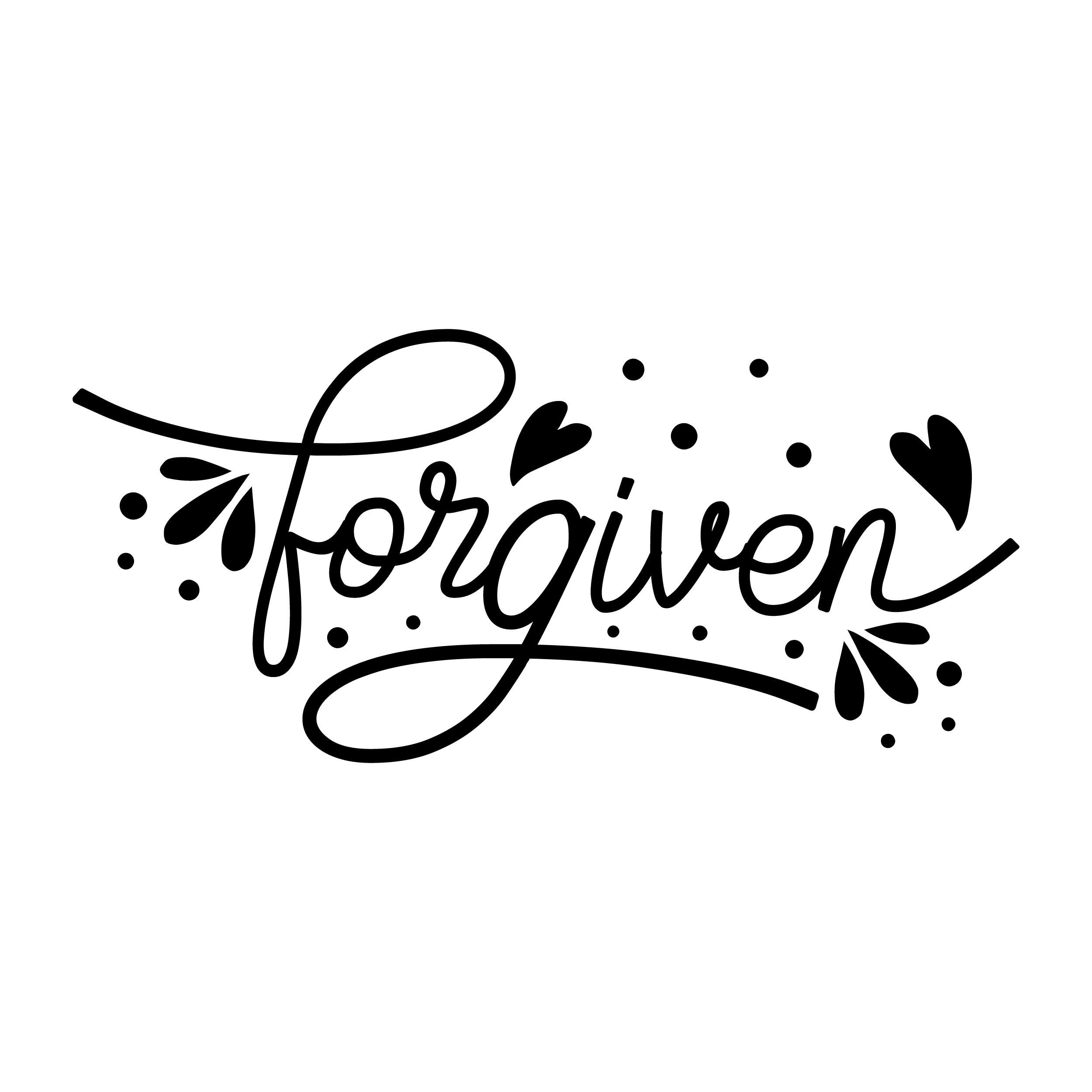 Inspirational Quote "Forgiven" Motivational Sticker Vinyl Decal Motivation Stickers- 5" Vinyl Sticker Waterproof