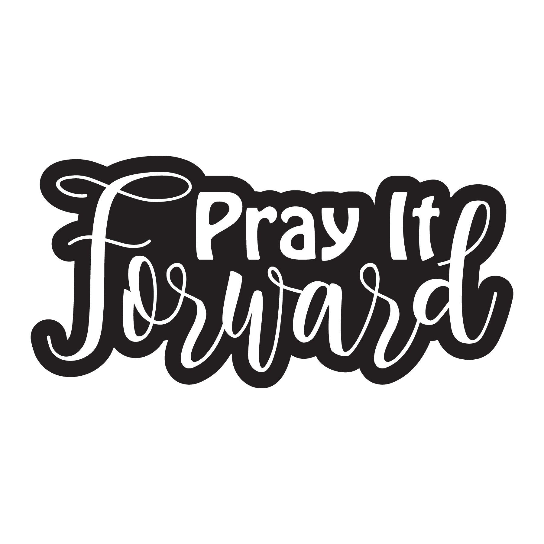 Inspirational Quote "Pray It Forward" Motivational Sticker Vinyl Decal Motivation Stickers- 5" Vinyl Sticker Waterproof