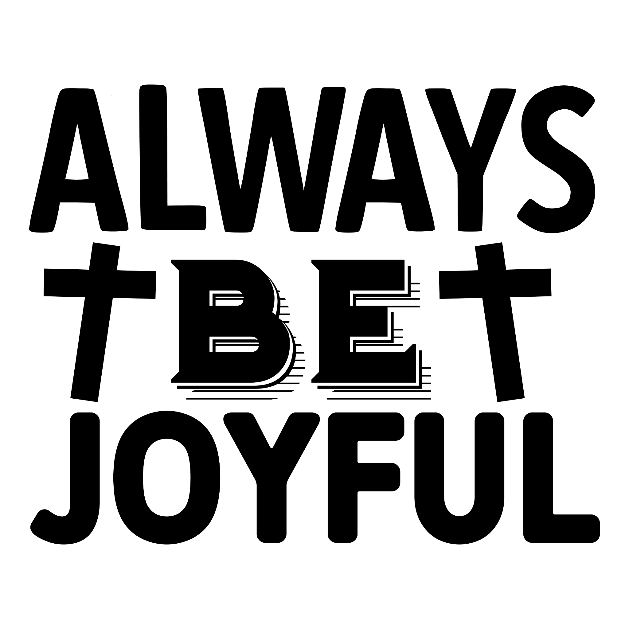Inspirational Quote "Always Be Joyful" Motivational Sticker Vinyl Decal Motivation Stickers- 5" Vinyl Sticker Waterproof