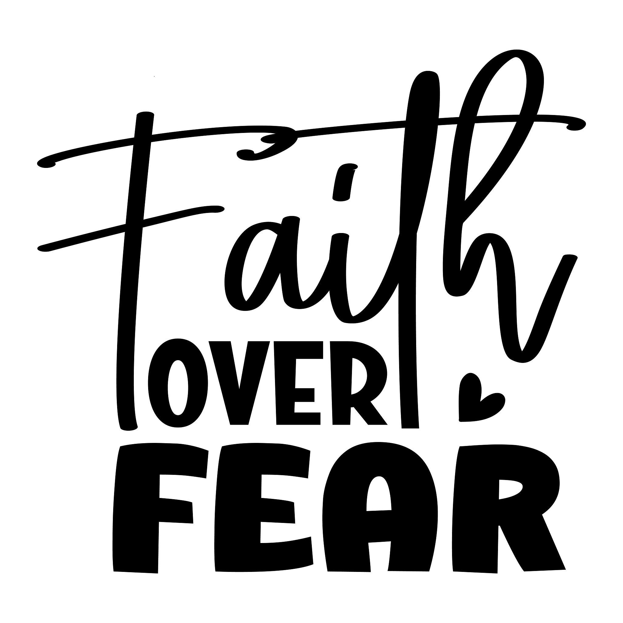 Inspirational Quote "Faith Over Fear Sticker" Motivational Sticker Vinyl Decal Motivation Stickers- 5" Vinyl Sticker Waterproof