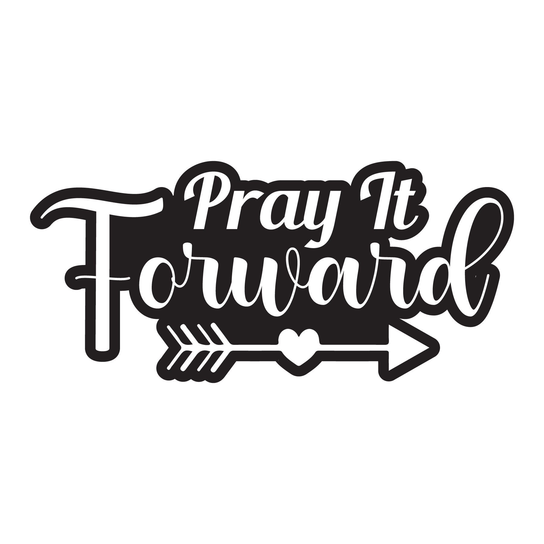 Inspirational Quote "Pray It Forward Sticker" Motivational Sticker Vinyl Decal Motivation Stickers- 5" Vinyl Sticker Waterproof