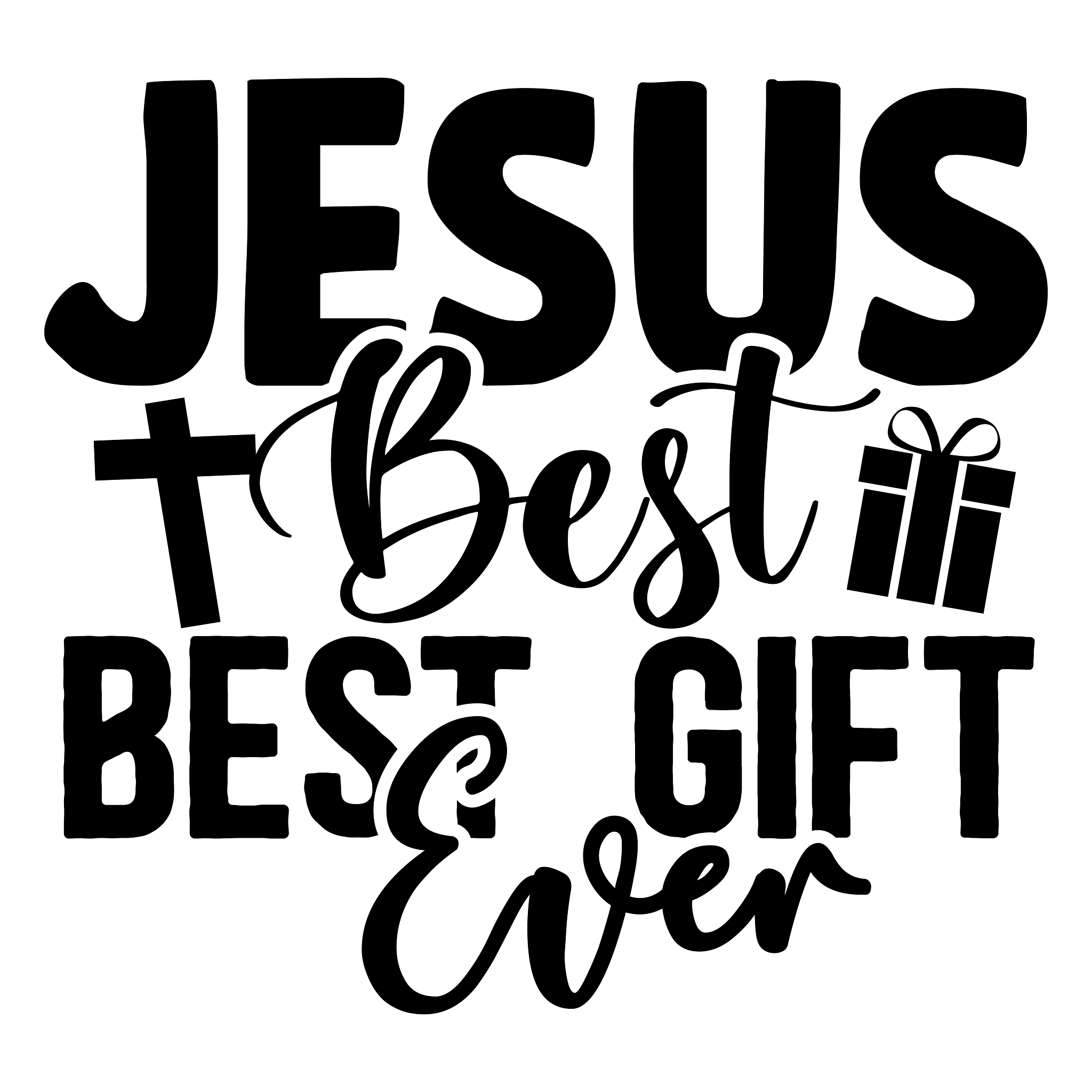 Inspirational Quote "Jesus Best Best Gift Ever" Motivational Sticker Vinyl Decal Motivation Stickers- 5" Vinyl Sticker Waterproof