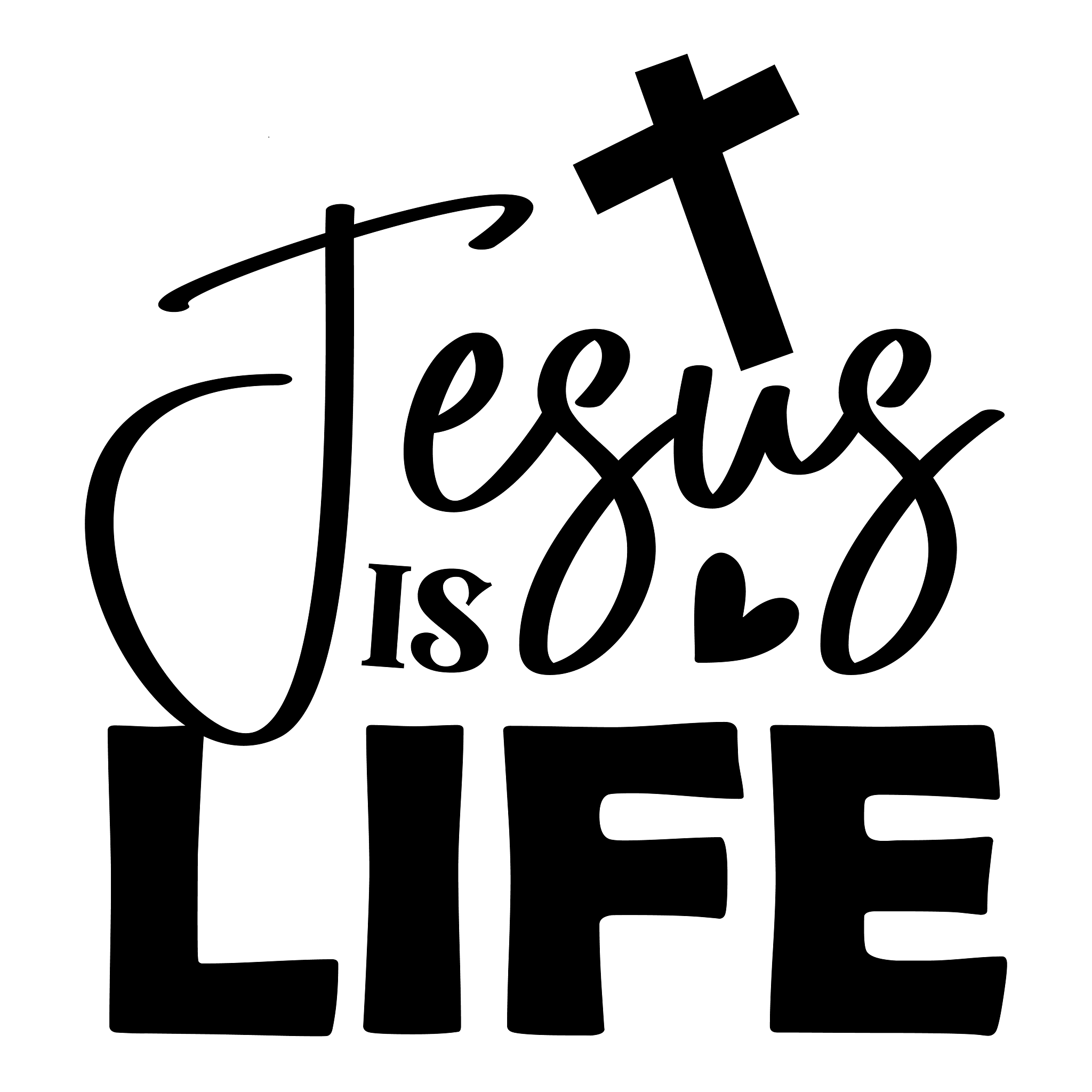 Inspirational Quote "Jesus is Life" Motivational Sticker Vinyl Decal Motivation Stickers- 5" Vinyl Sticker Waterproof