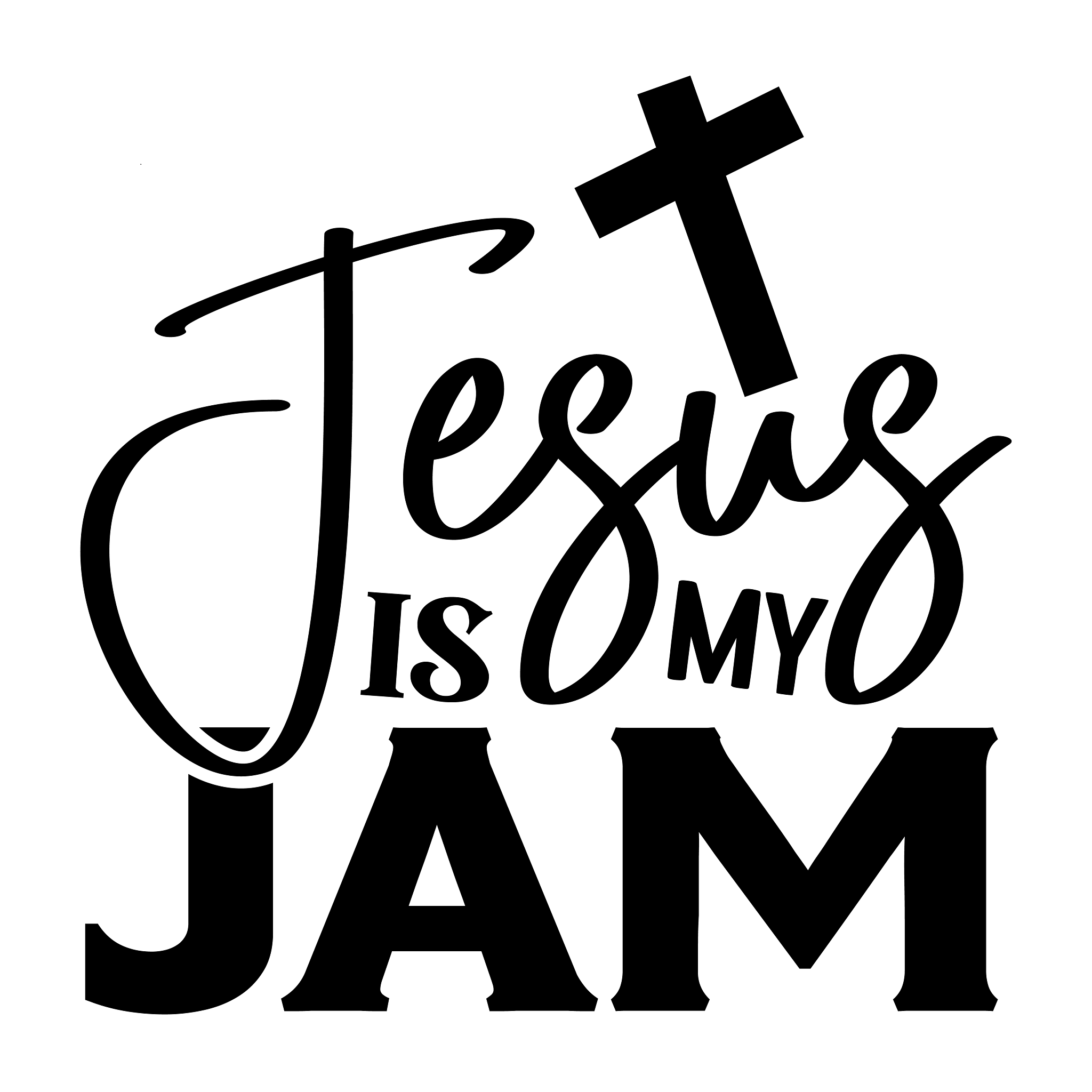 Inspirational Quote "Jesus is My Jam" Motivational Sticker Vinyl Decal Motivation Stickers- 5" Vinyl Sticker Waterproof
