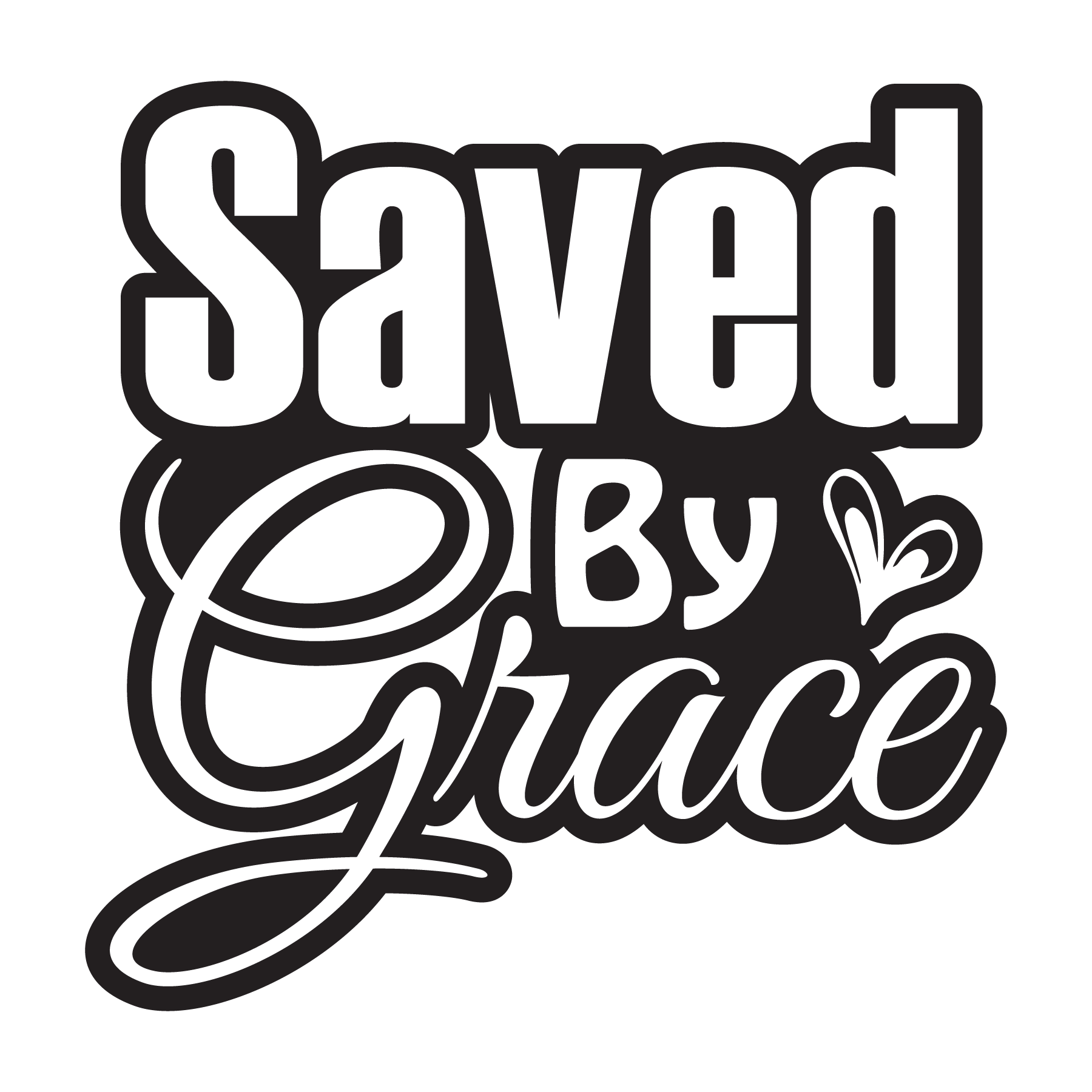 Inspirational Quote "Saved By Grace" Motivational Sticker Vinyl Decal Motivation Stickers- 5" Vinyl Sticker Waterproof