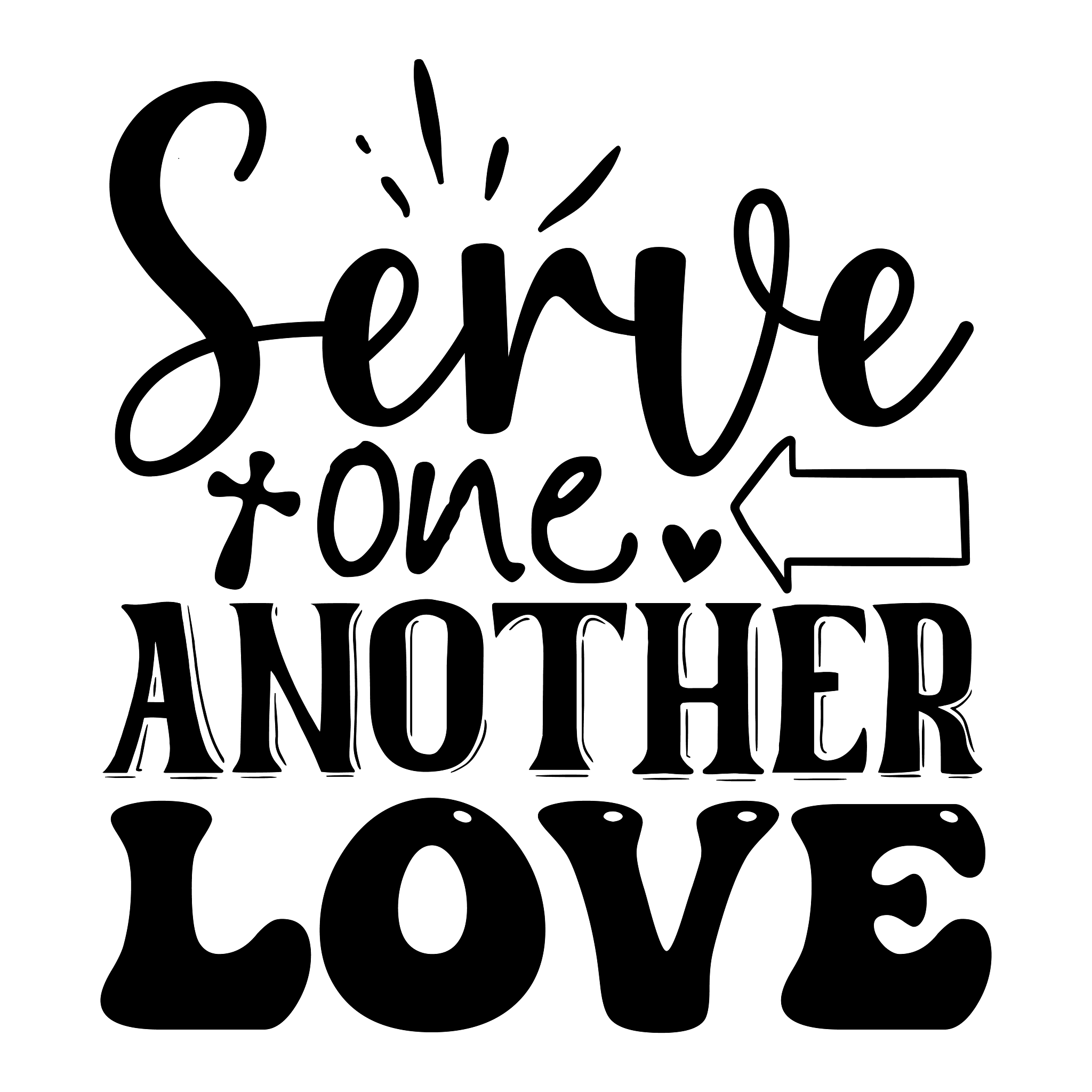 Inspirational Quote "Serve One Another Love" Motivational Sticker Vinyl Decal Motivation Stickers- 5" Vinyl Sticker Waterproof