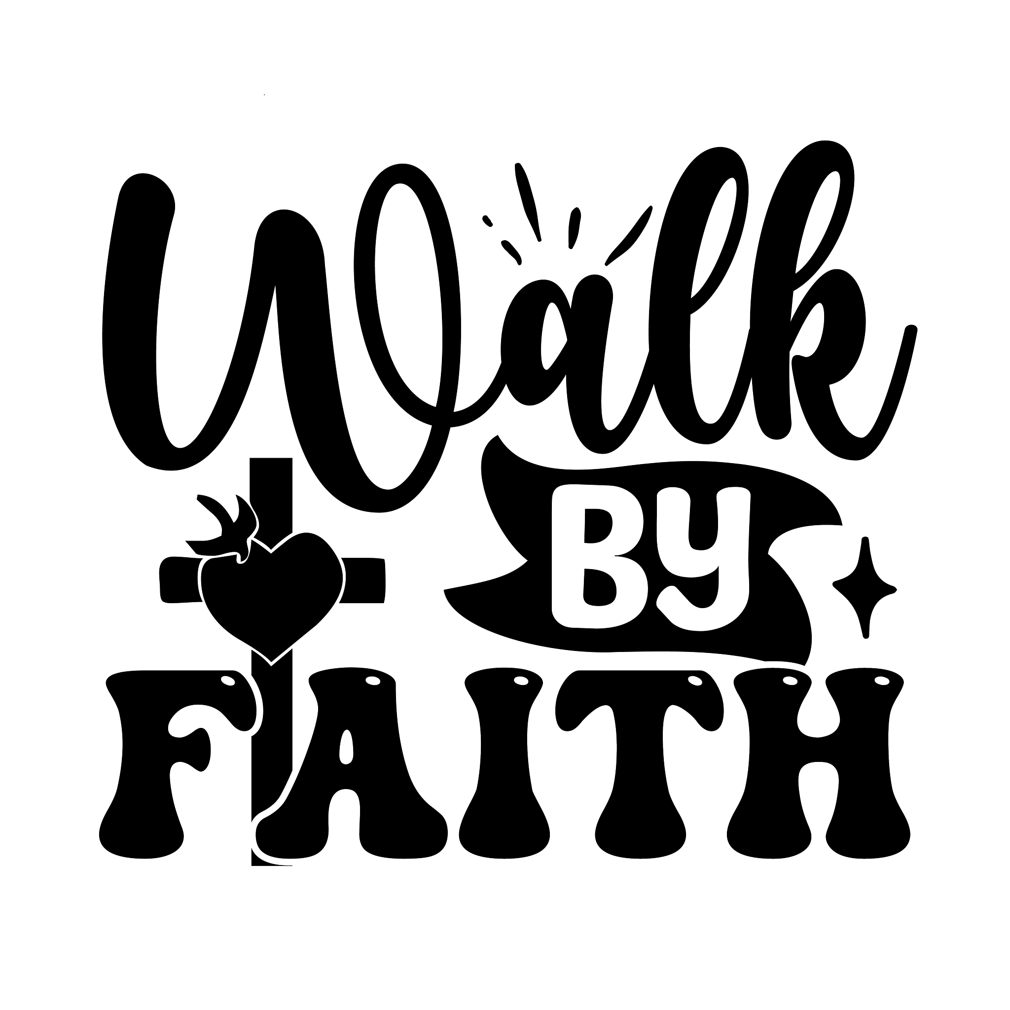 Inspirational Quote "Walk By Faith Great Sticker" Motivational Sticker Vinyl Decal Motivation Stickers- 5" Vinyl Sticker Waterproof